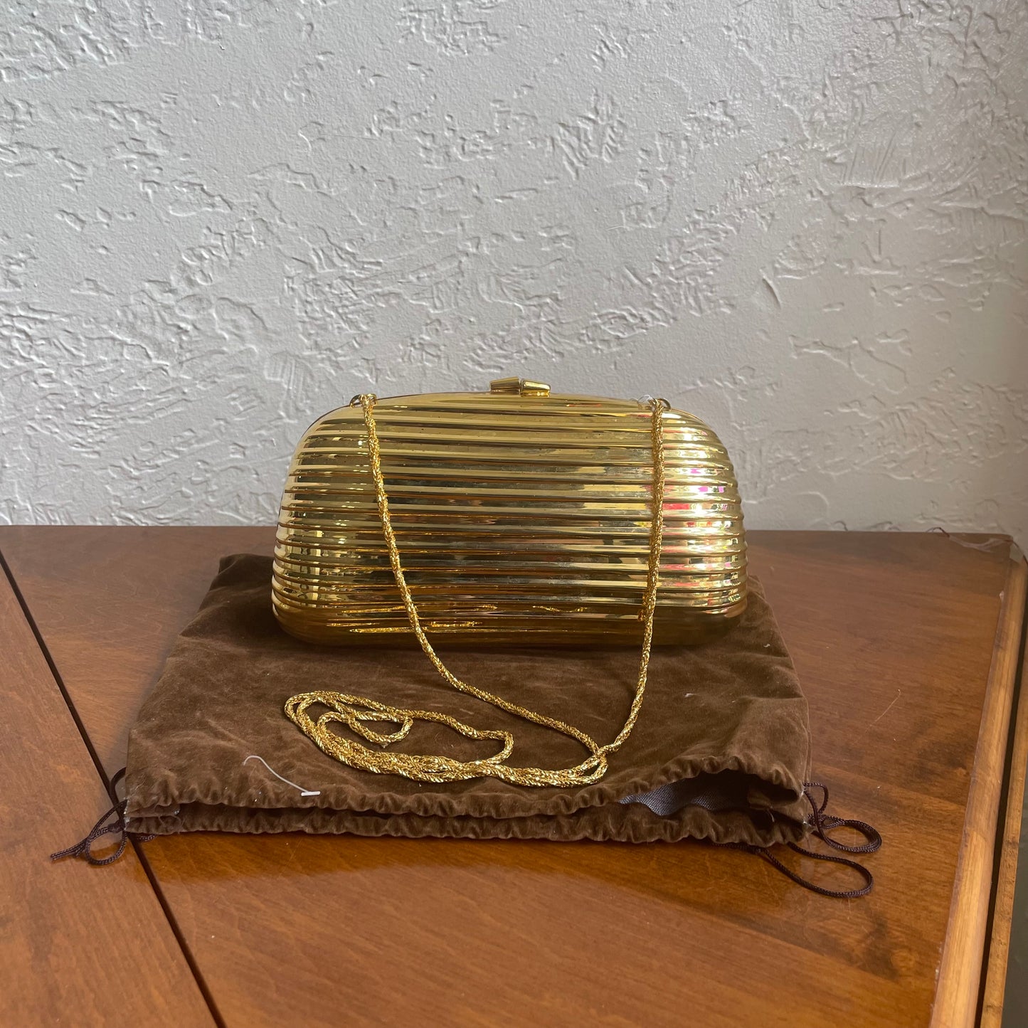 90’s Metal Gold Clutch