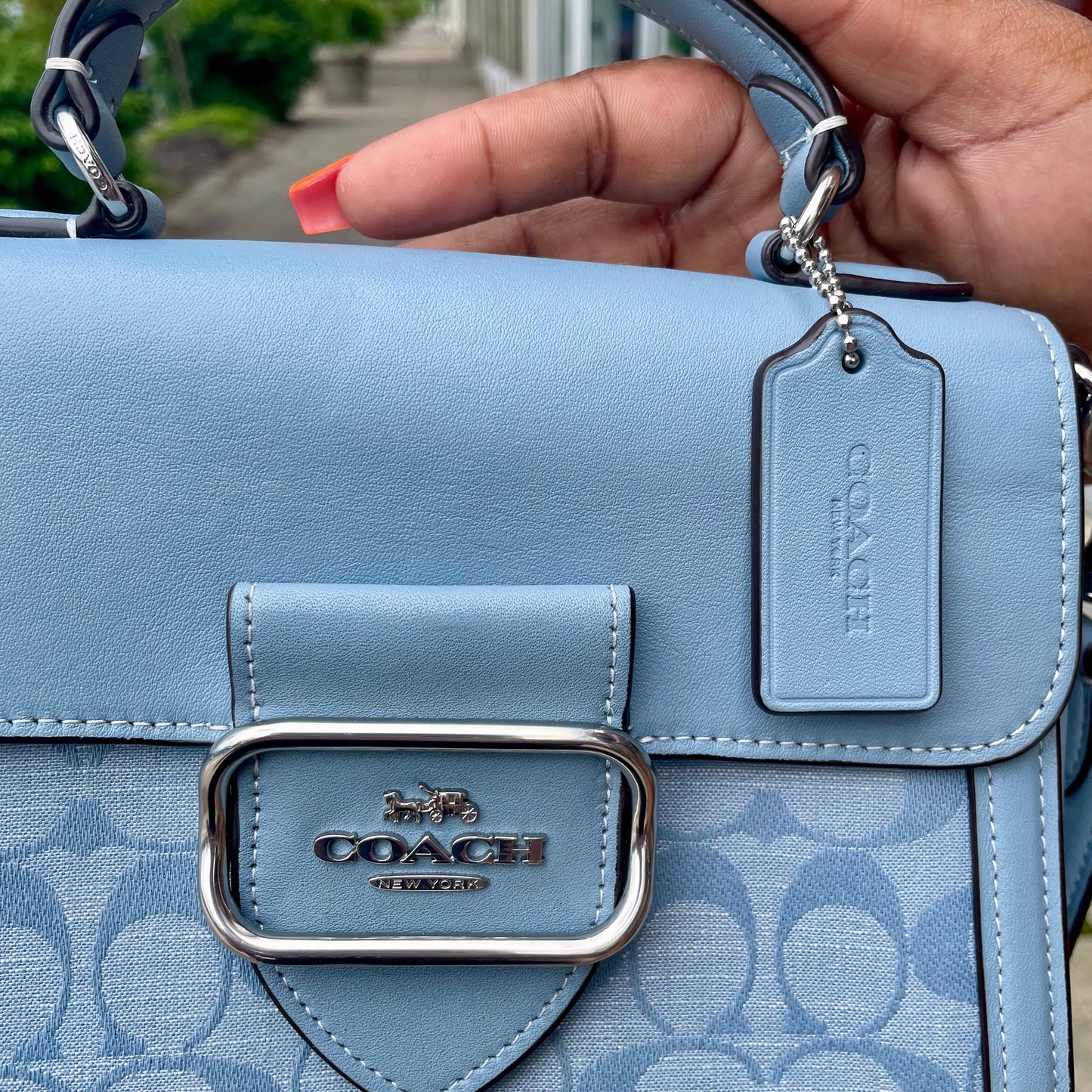 Coach Morgan Top Handle Satchel In Signature Chambray