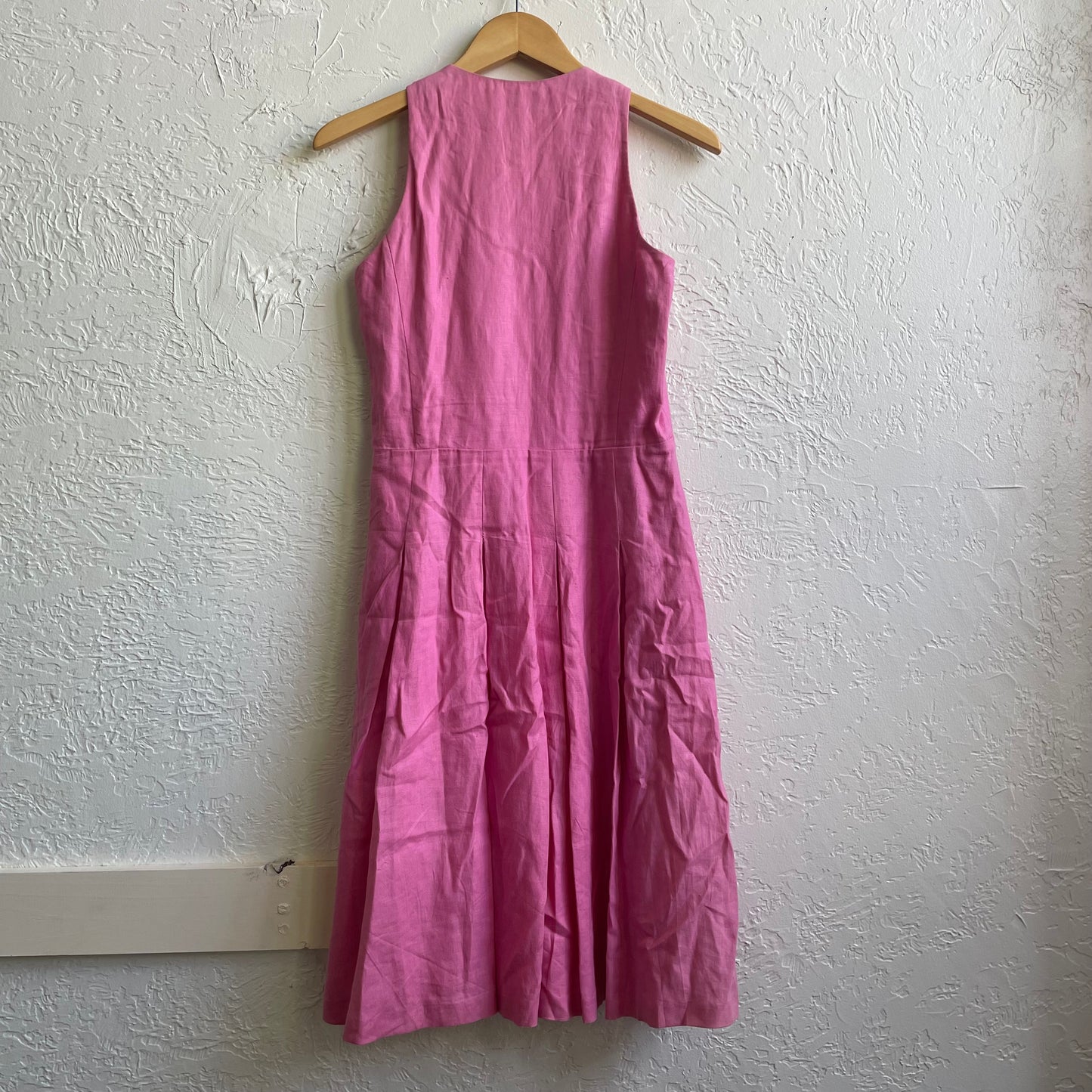 Pink No Sleeves Ralph Lauren Midi Dress | Large