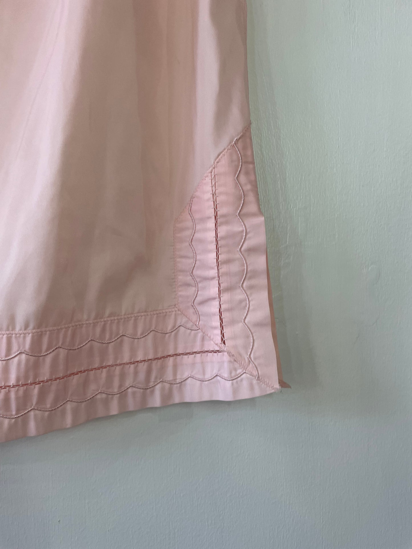 70s Light Pink Midi Slip Skirt