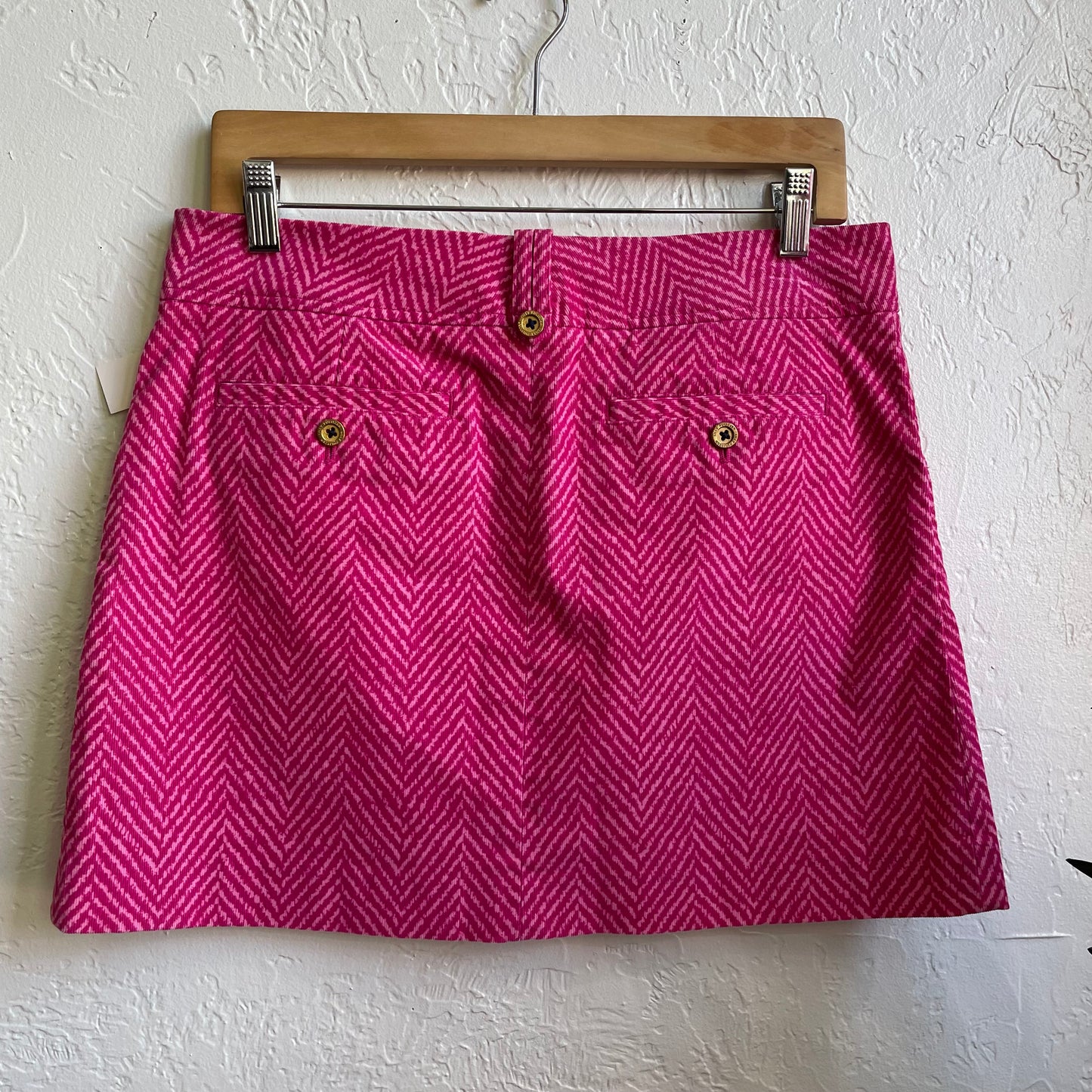 Lilly Pulitzer Pink Stripped Corduroy Mini Skirt | Small