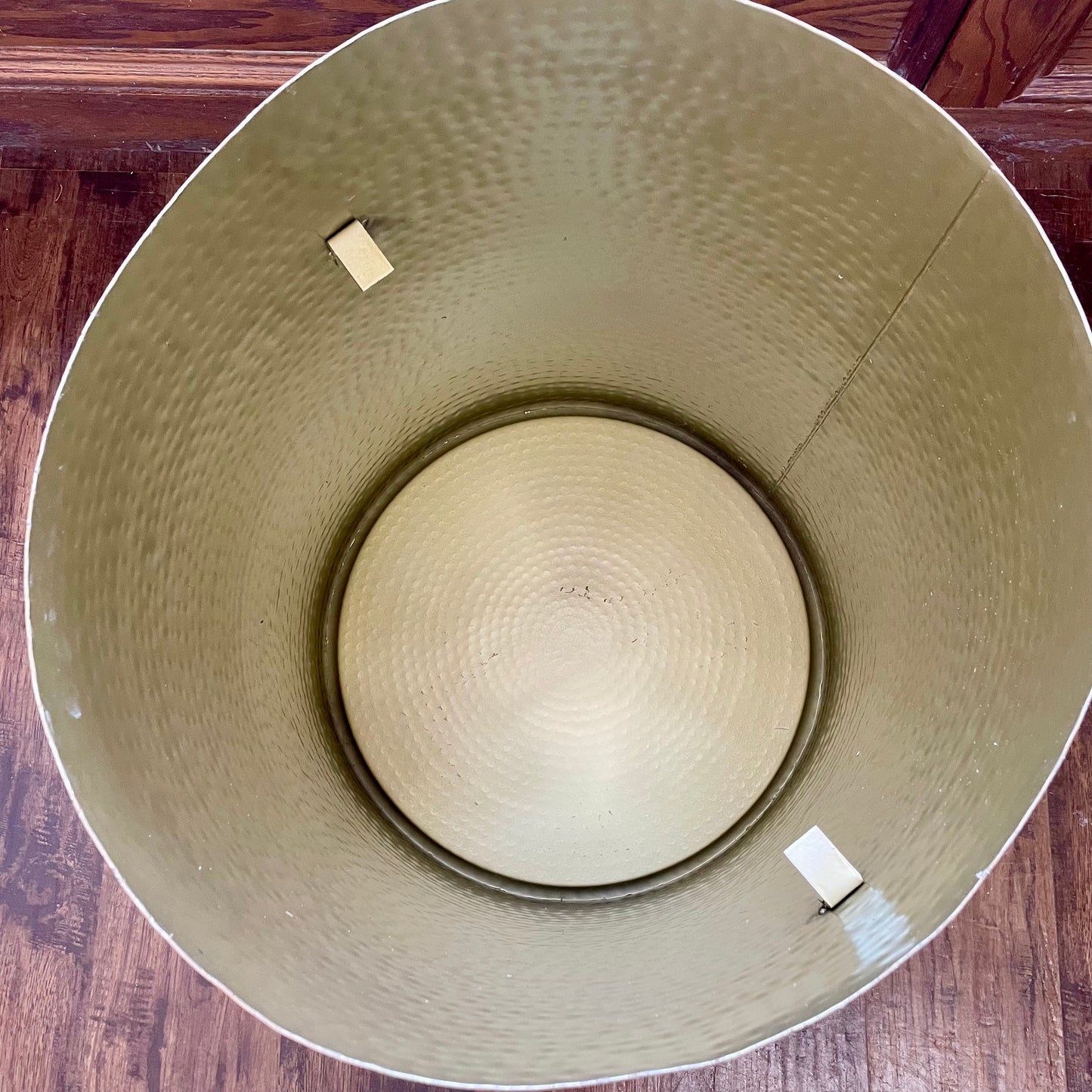 Gold Metal Cylinder Side Table