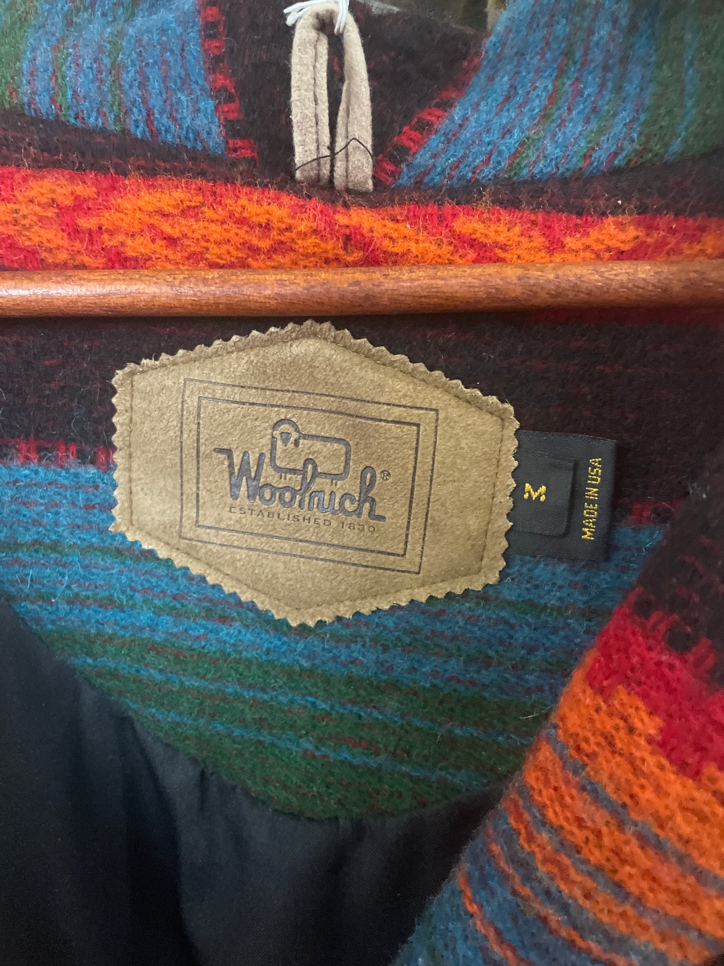 Woolrich Western Style Aztec Stripped Blanket Coat Vintage 1980's| Medium