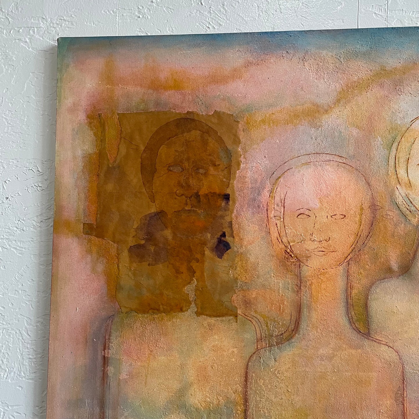 Mult-Media Canvas Painting Vintage MATZ | 52" x 46"