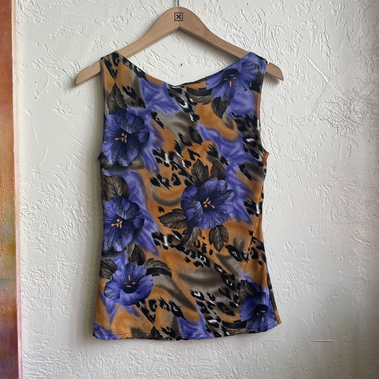 Cowl Neck Floral Tank Top