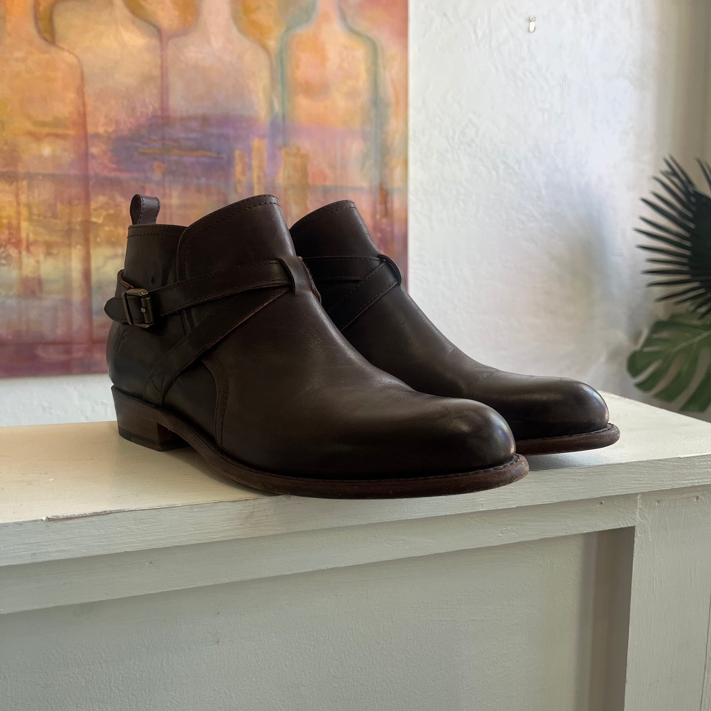Frye Dorado Jodphur Leather Booties in Chocolate | 9M