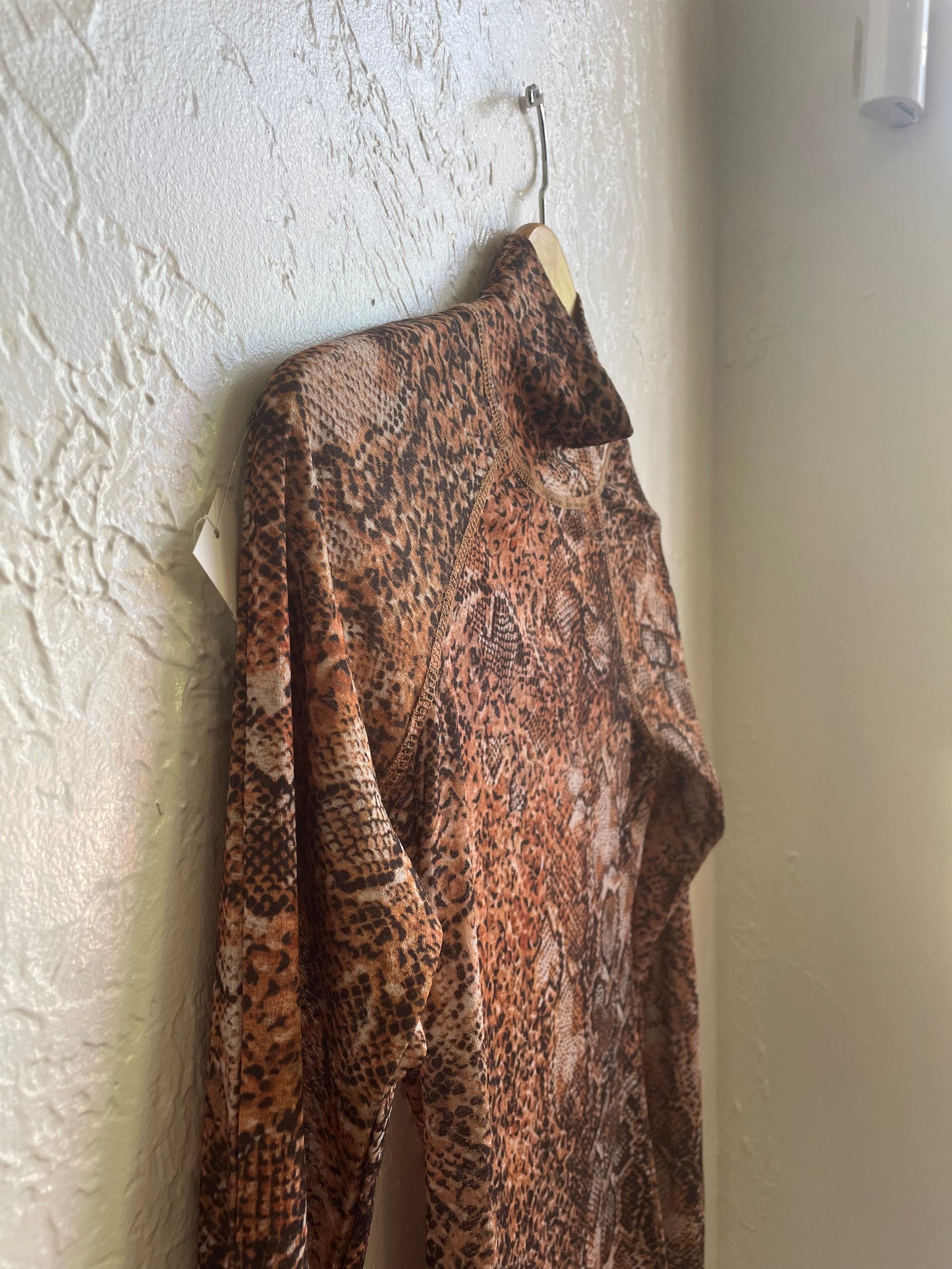 Snake Print Long Sleeve Shirt | Medium