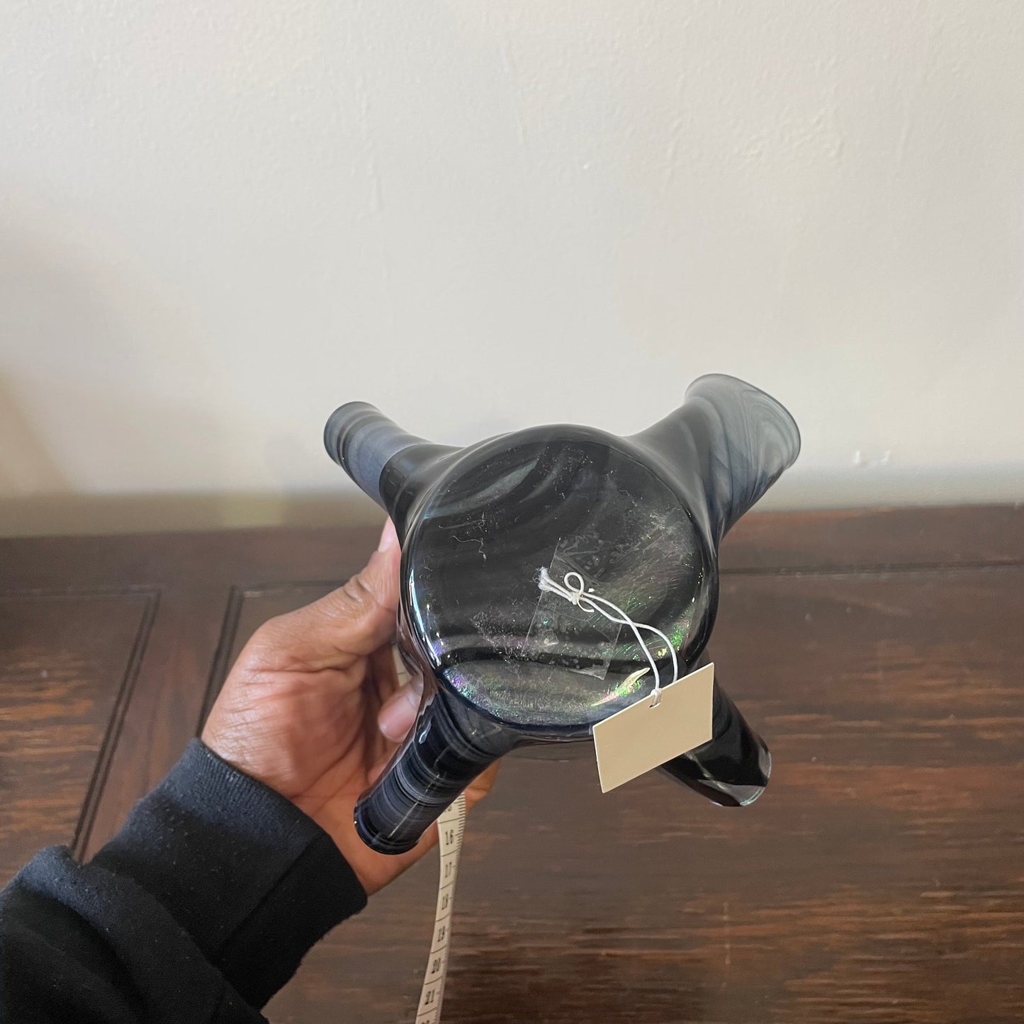 Iridescent Hand Blown Handkerchief Vase