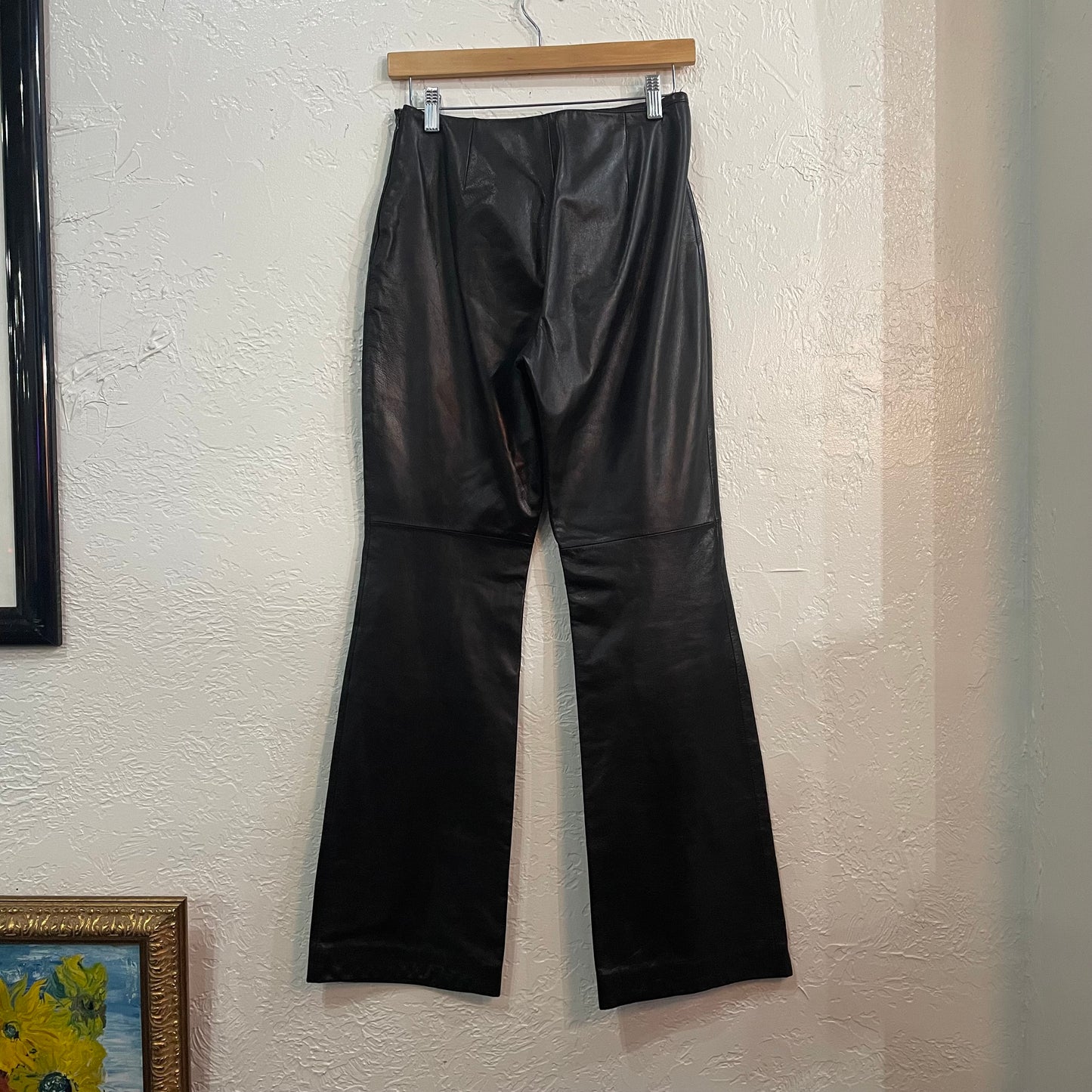 Ann Taylor Y2K Leather Bootcut Pants | Size 4