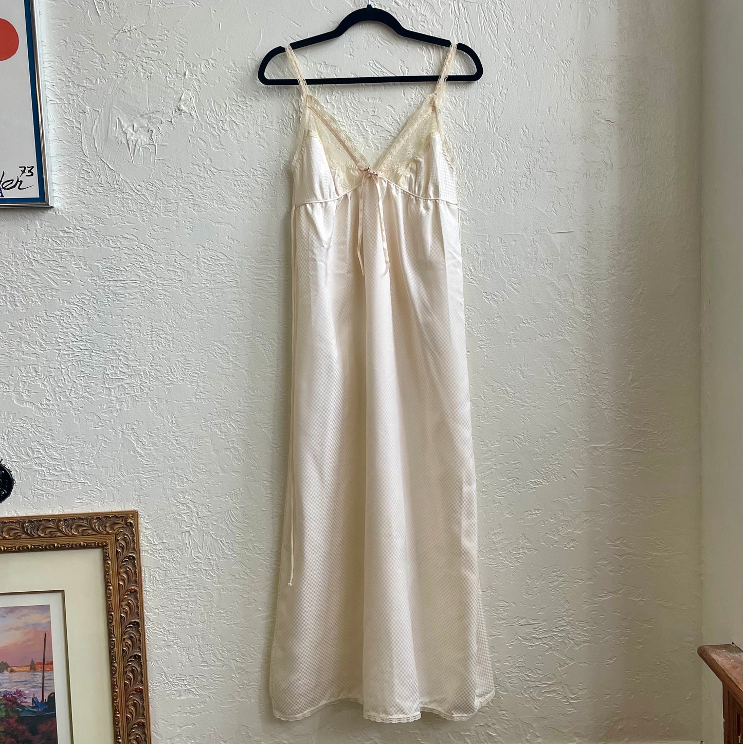 Miss Dior Satin & Lace Nightgown 1970s