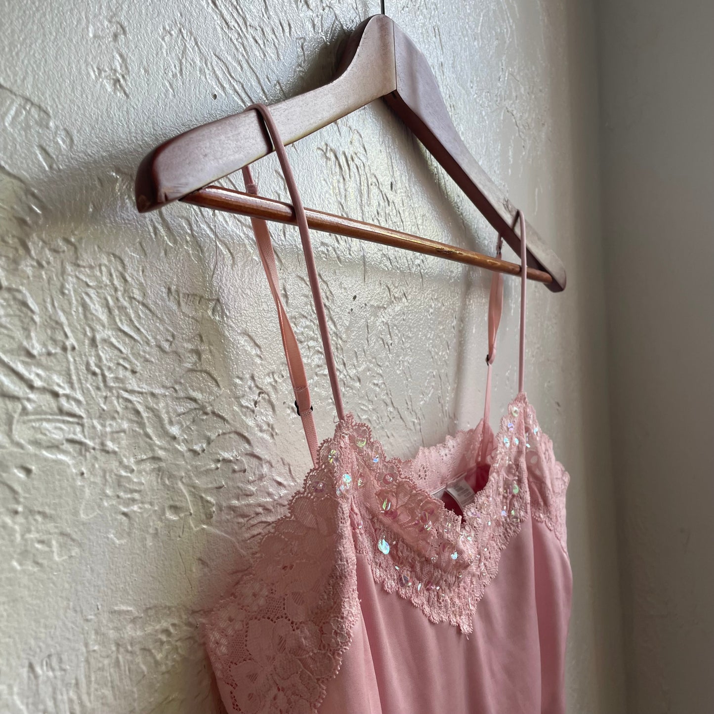 Baby Pink Sequenced Lace Top| Large