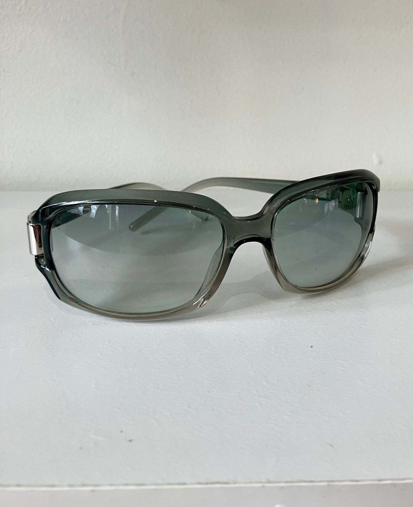 Vintage Y2K Jimmy Choo Gray Sunglasses with Case