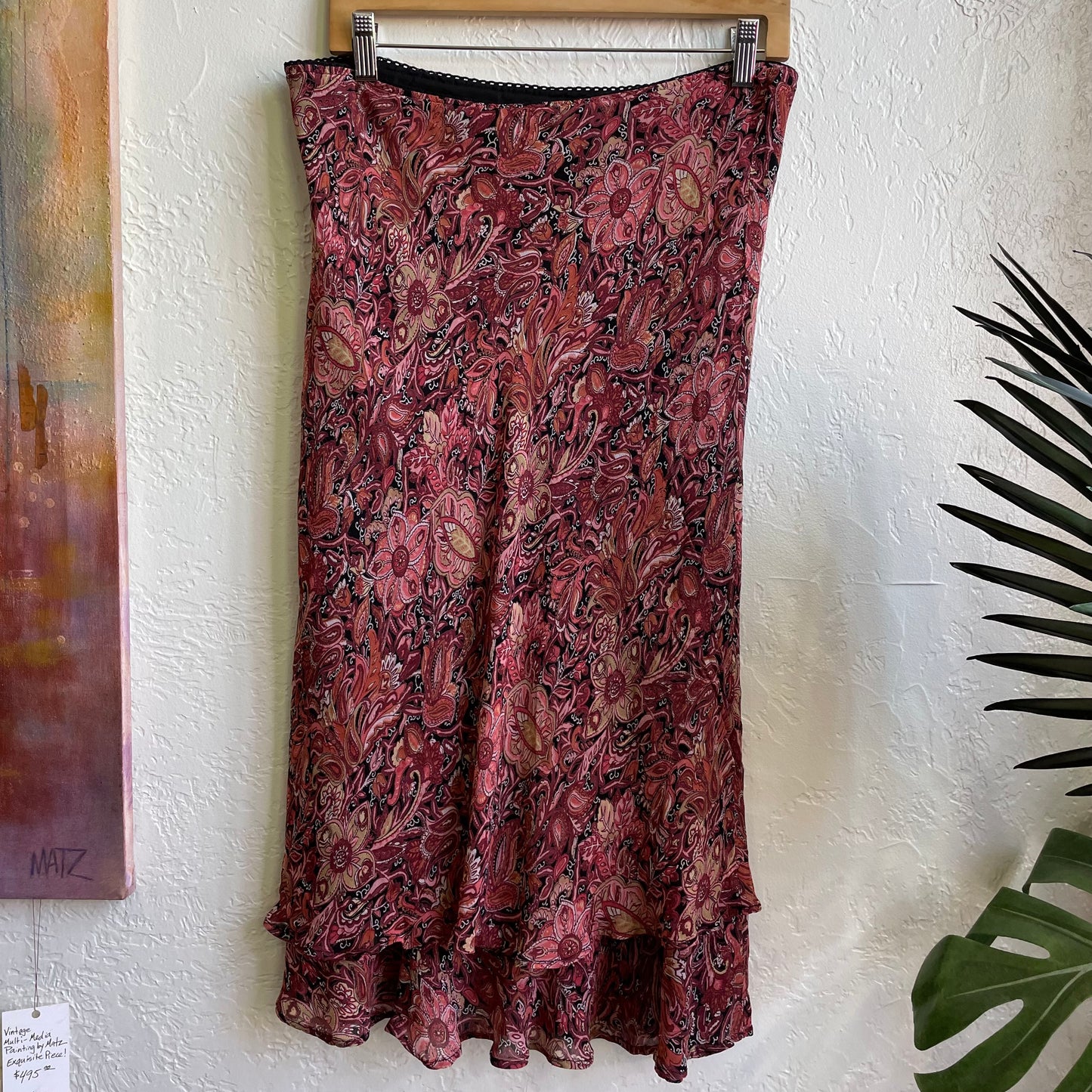 Paisley Two Tier Mini Skirt | Medium