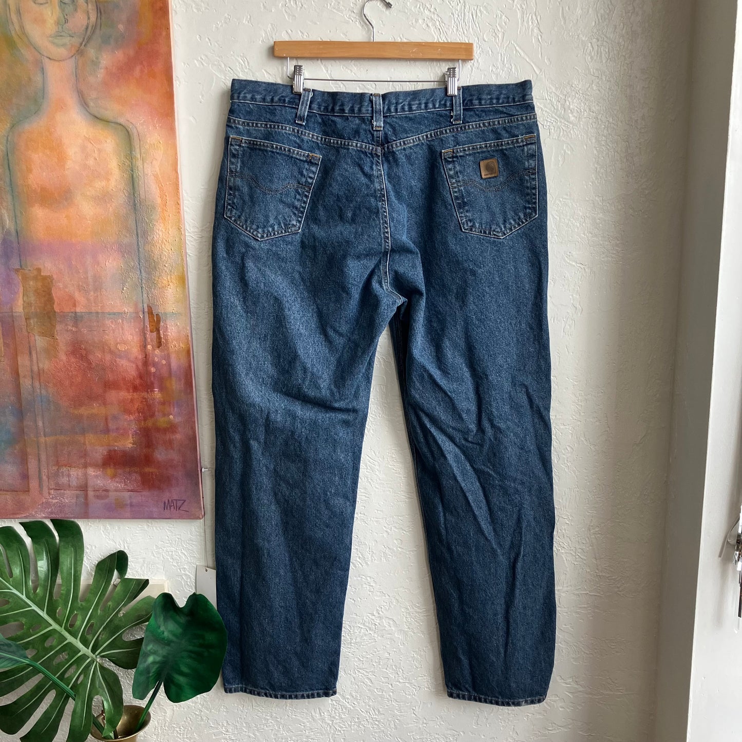 Carhartt Classic Blue Jeans Vintage Logo 44x34