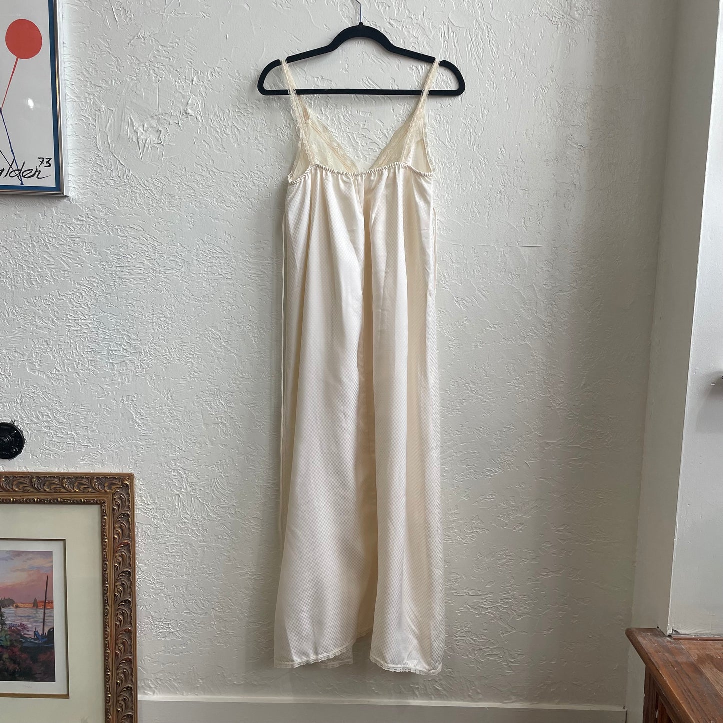 Miss Dior Satin & Lace Nightgown 1970s