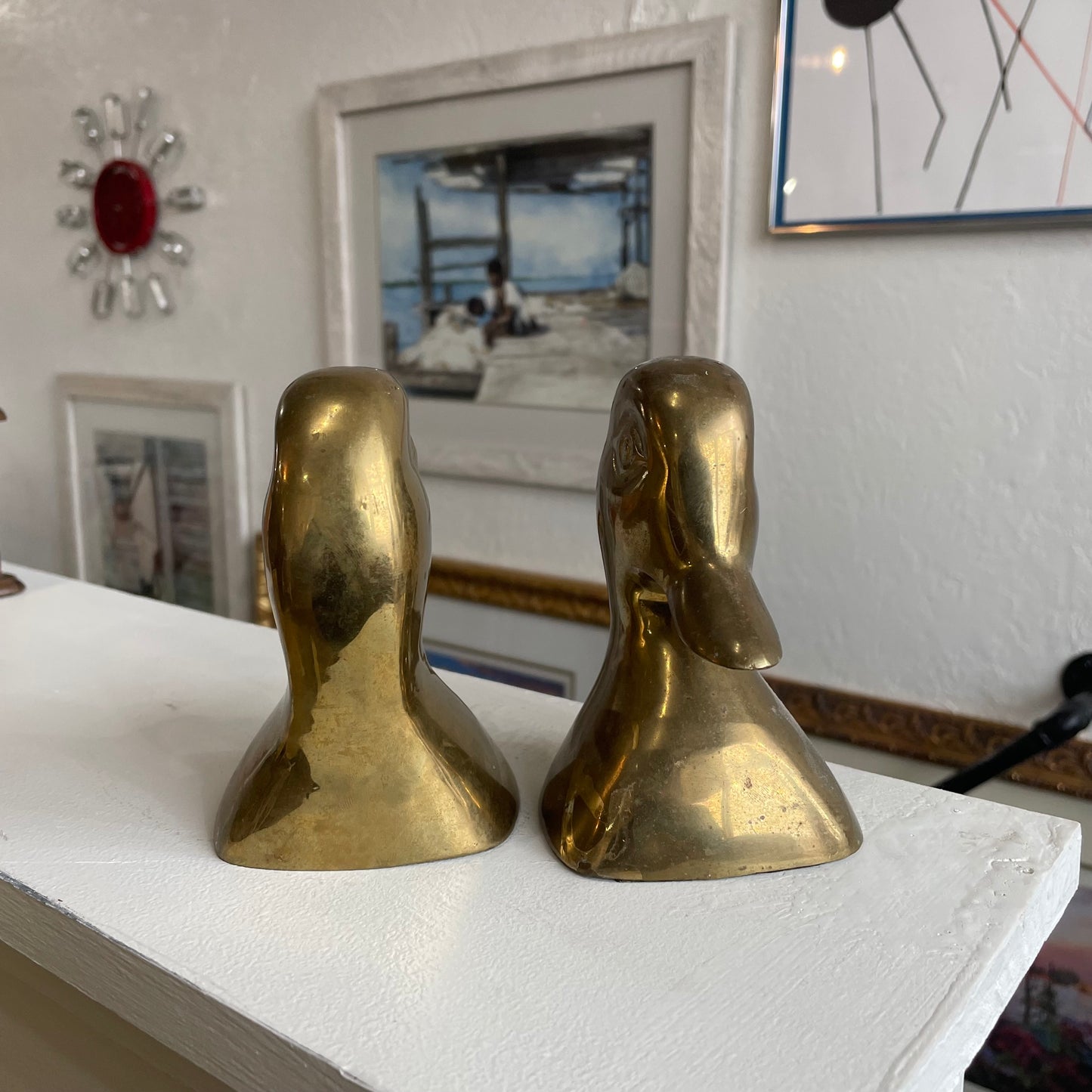 Brass Duck Bookends