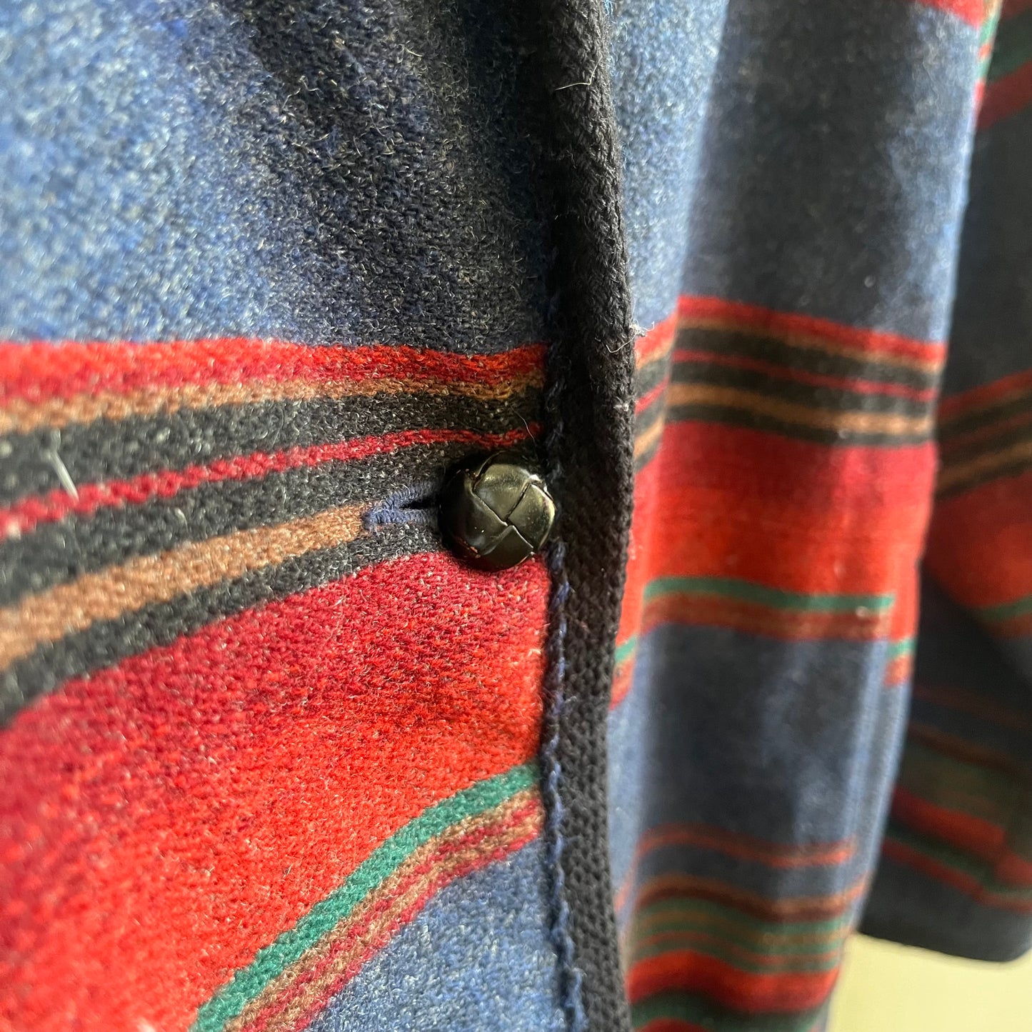 Vintage Woolrich 3 Button Coat Jacket Aztec Southwestern Stripe | Medium