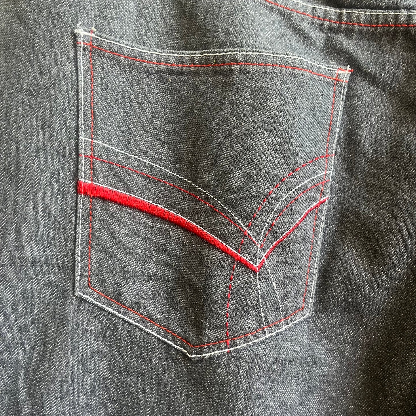 Blac Lacque Grey & Red stitching Jorts Shorts | 34