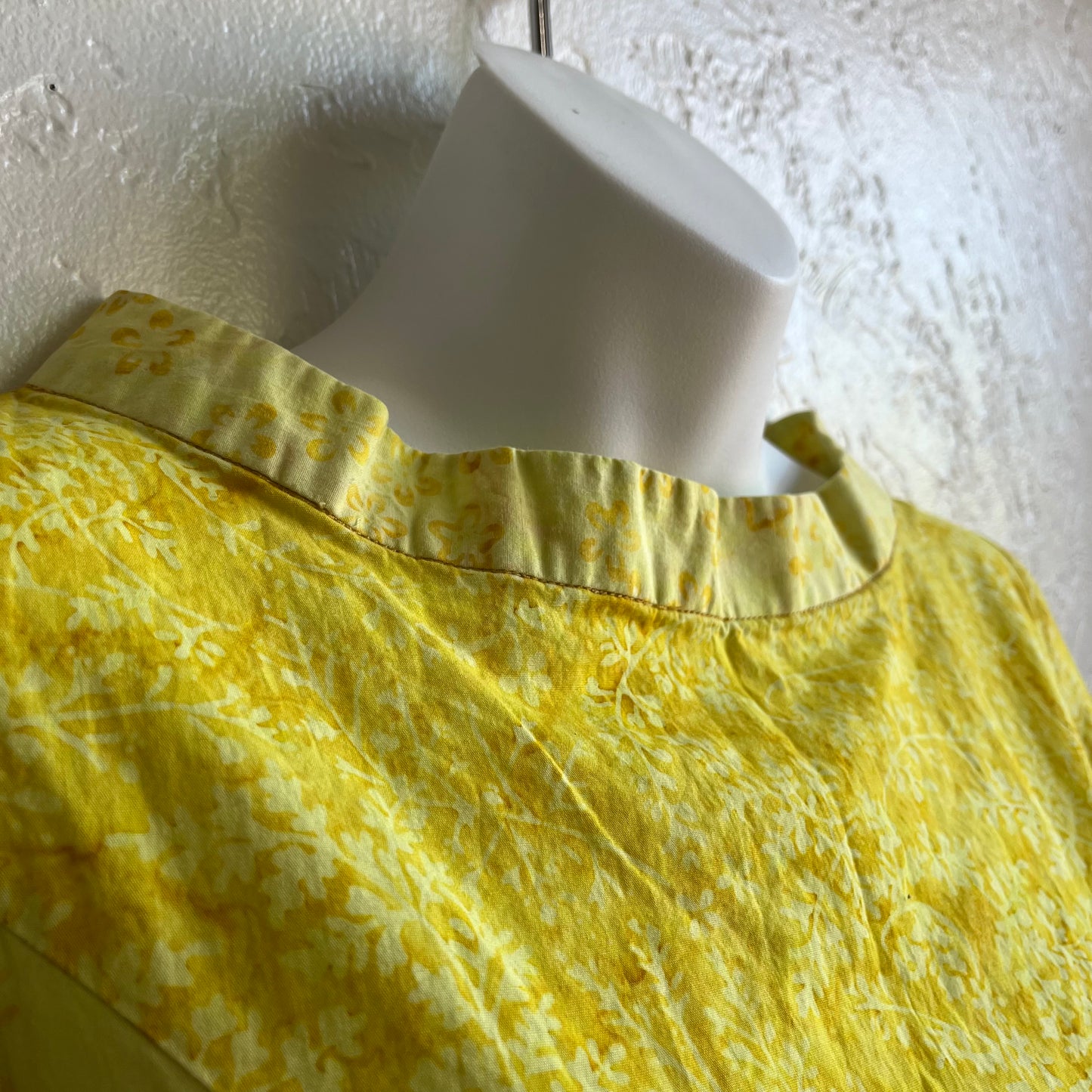 60's Mod Butter Yellow Floral Midi Dress | Petite Small
