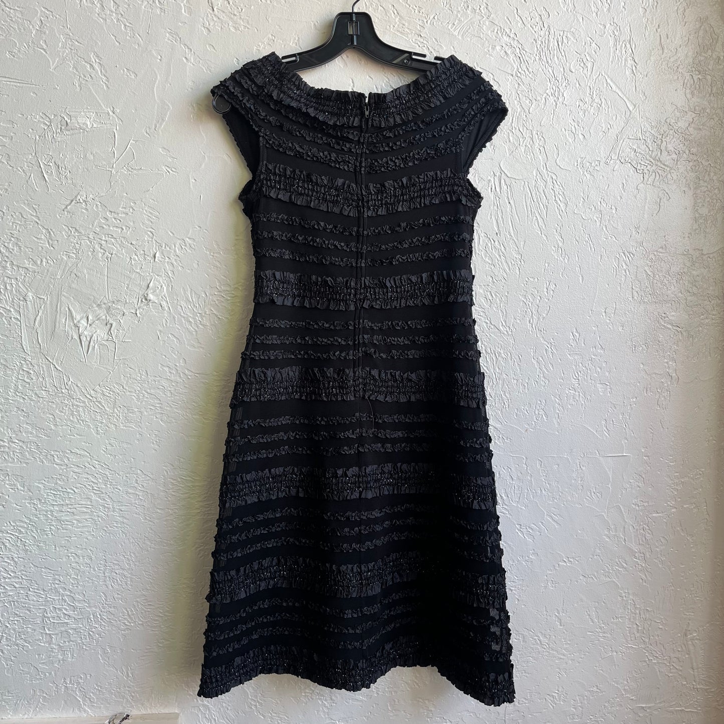Black Ruffle Glitter Dress | 0/xsmall