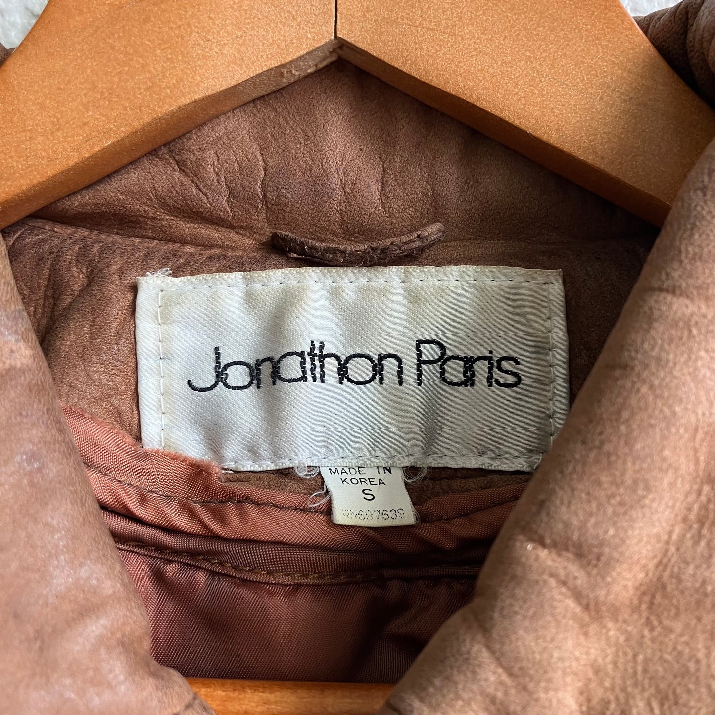Brown Suede Leather Cropped Bomber Jacket Small
