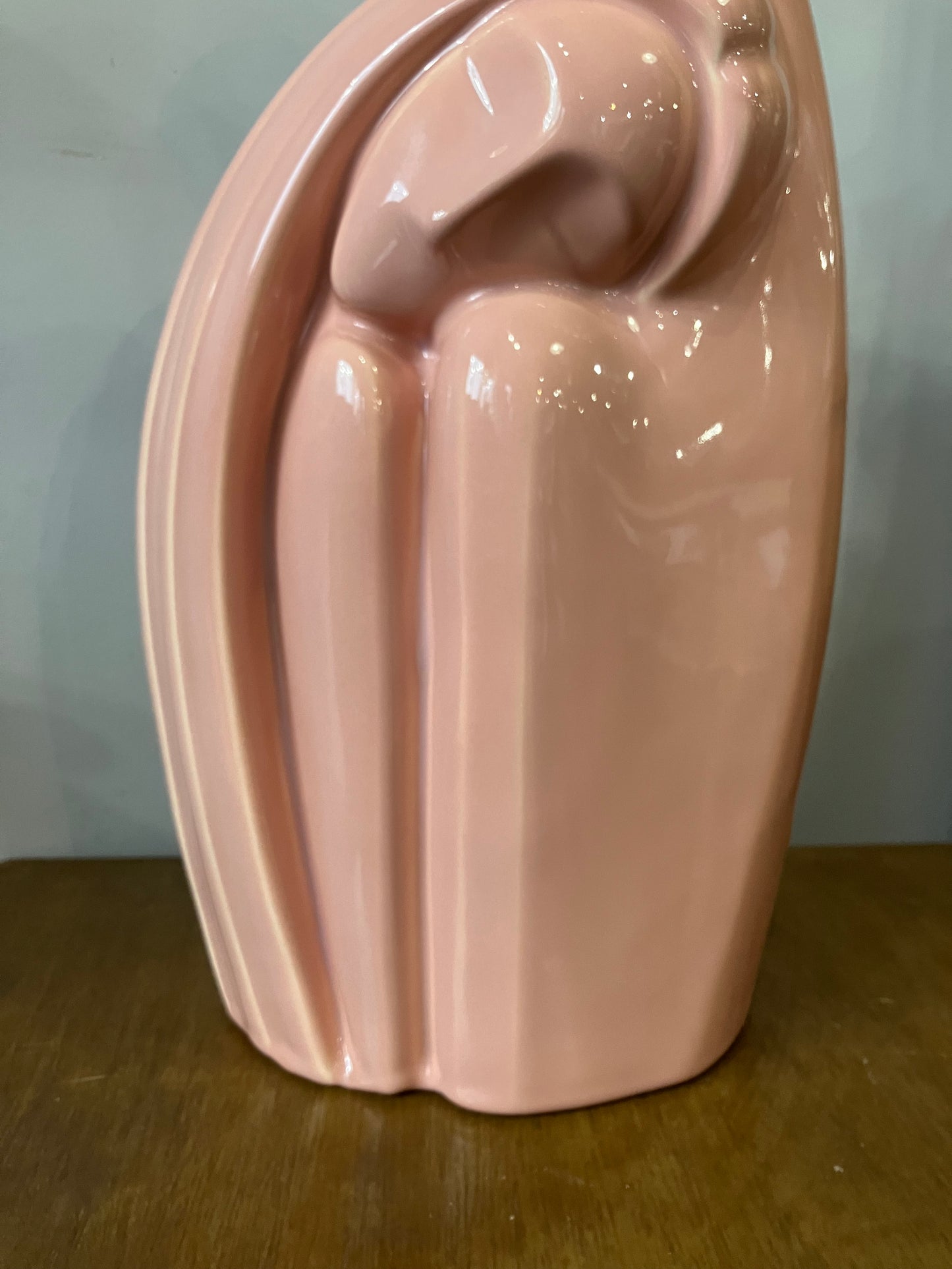 Haeger Pottery Lovers Embrace 6051 Statue Art Deco Large 18” Pink Vintage