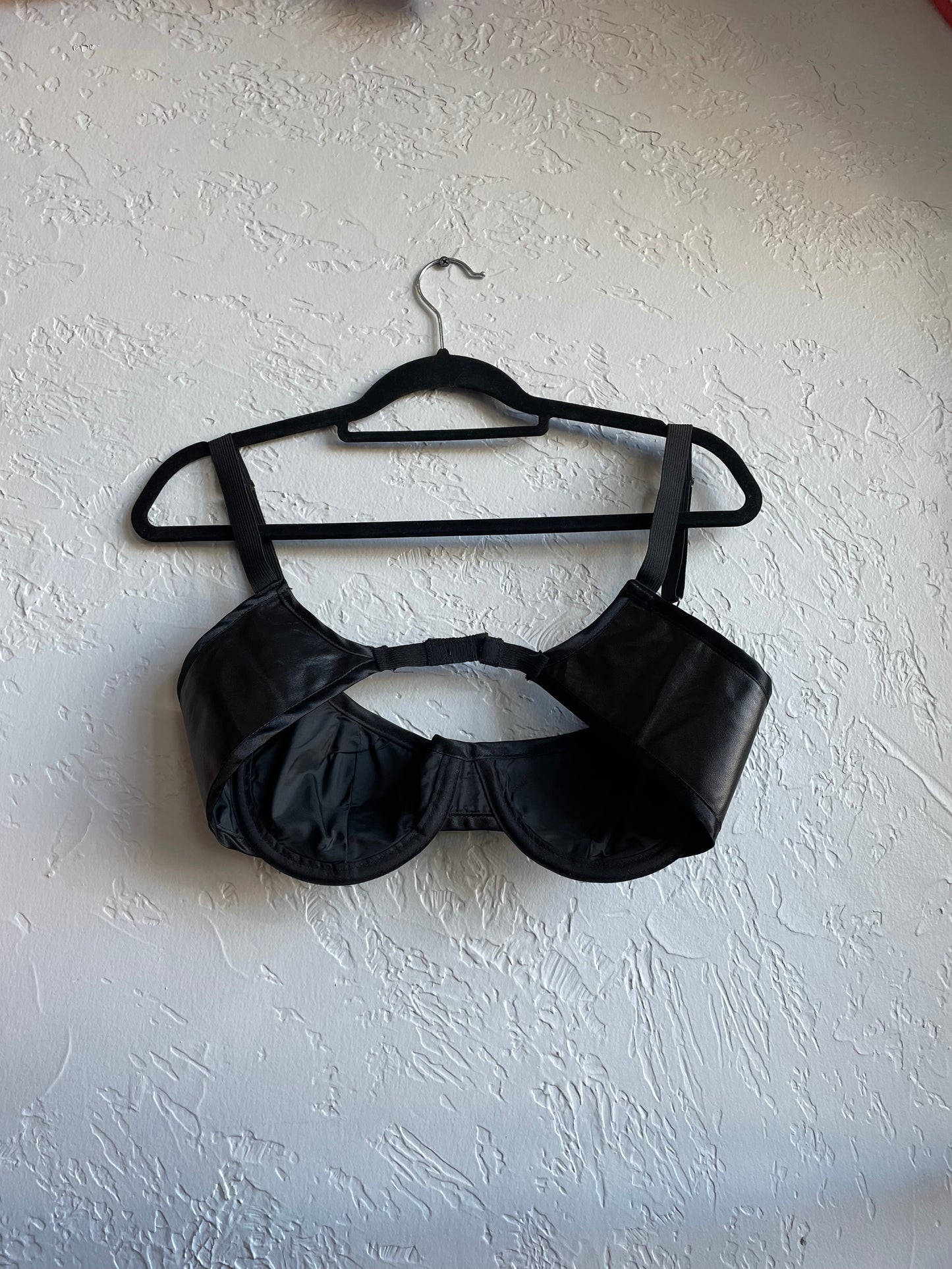 Y2K Faux Leather Bra