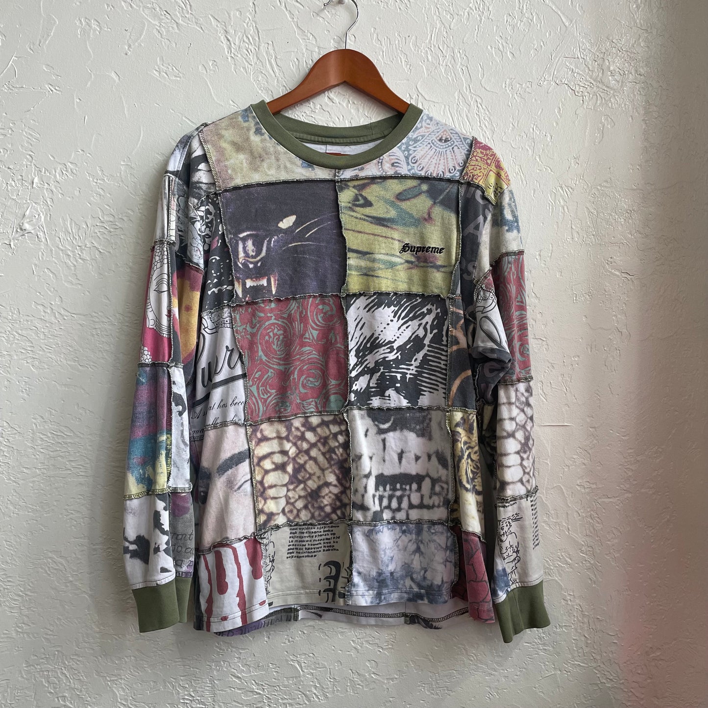 Supreme Mosaic Patchwork Longsleeve | Medium