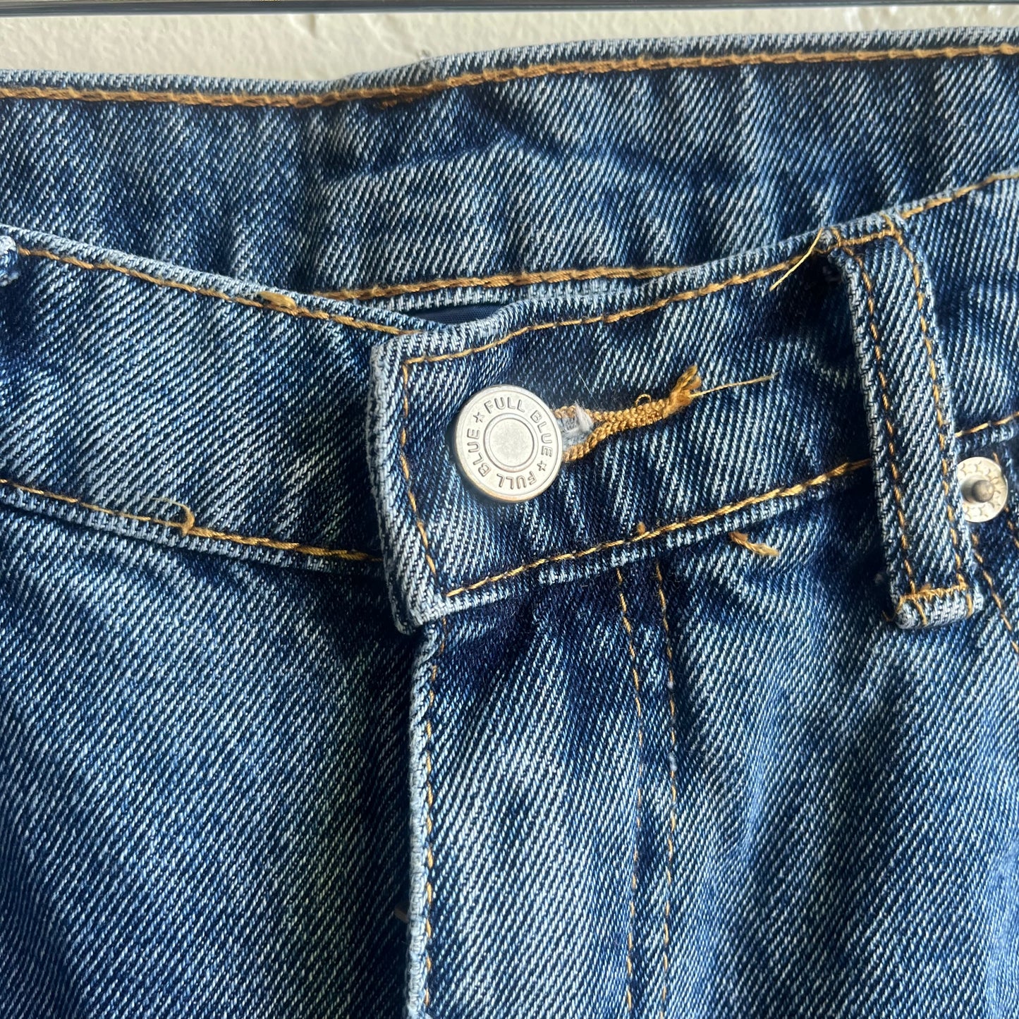 Full Blue Denim Jean Shorts | Size 32