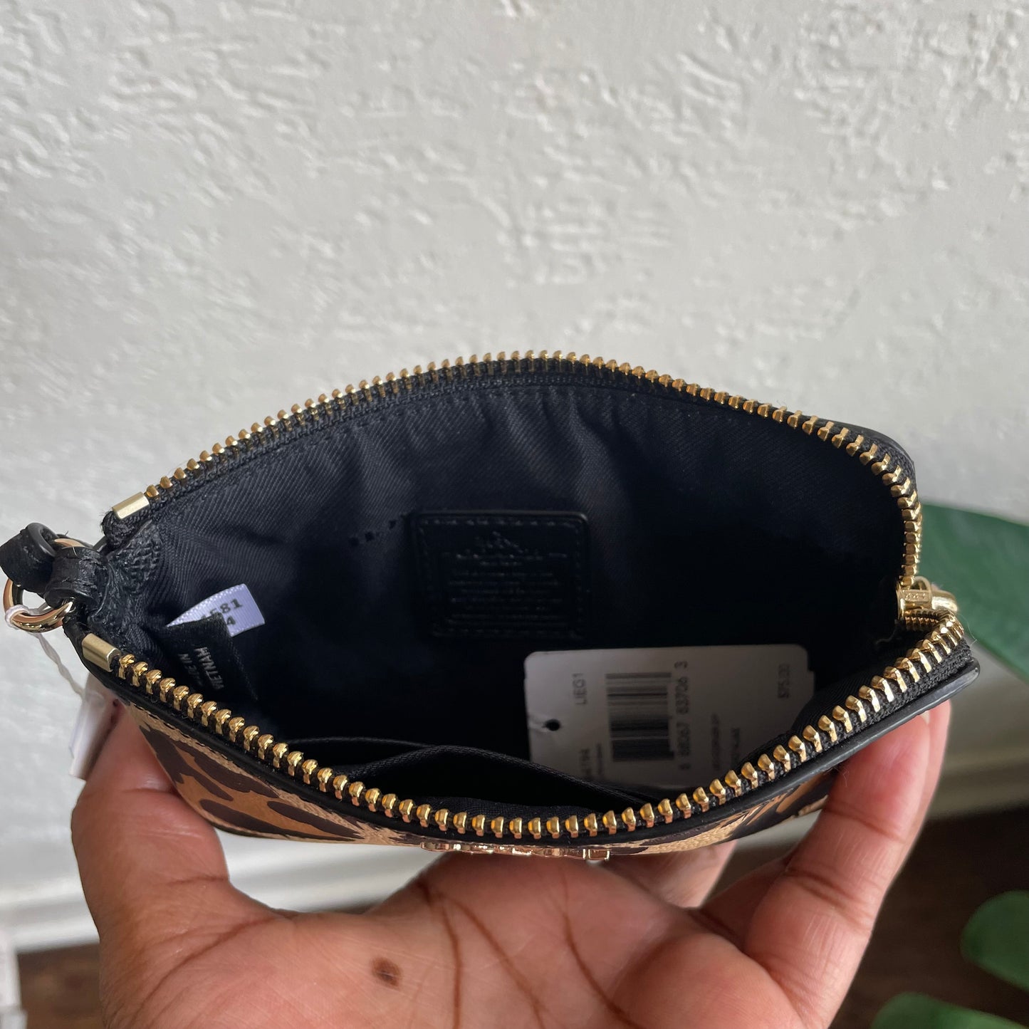 Coach x Baseman Corner Zip Wallet in Wild Beast Print