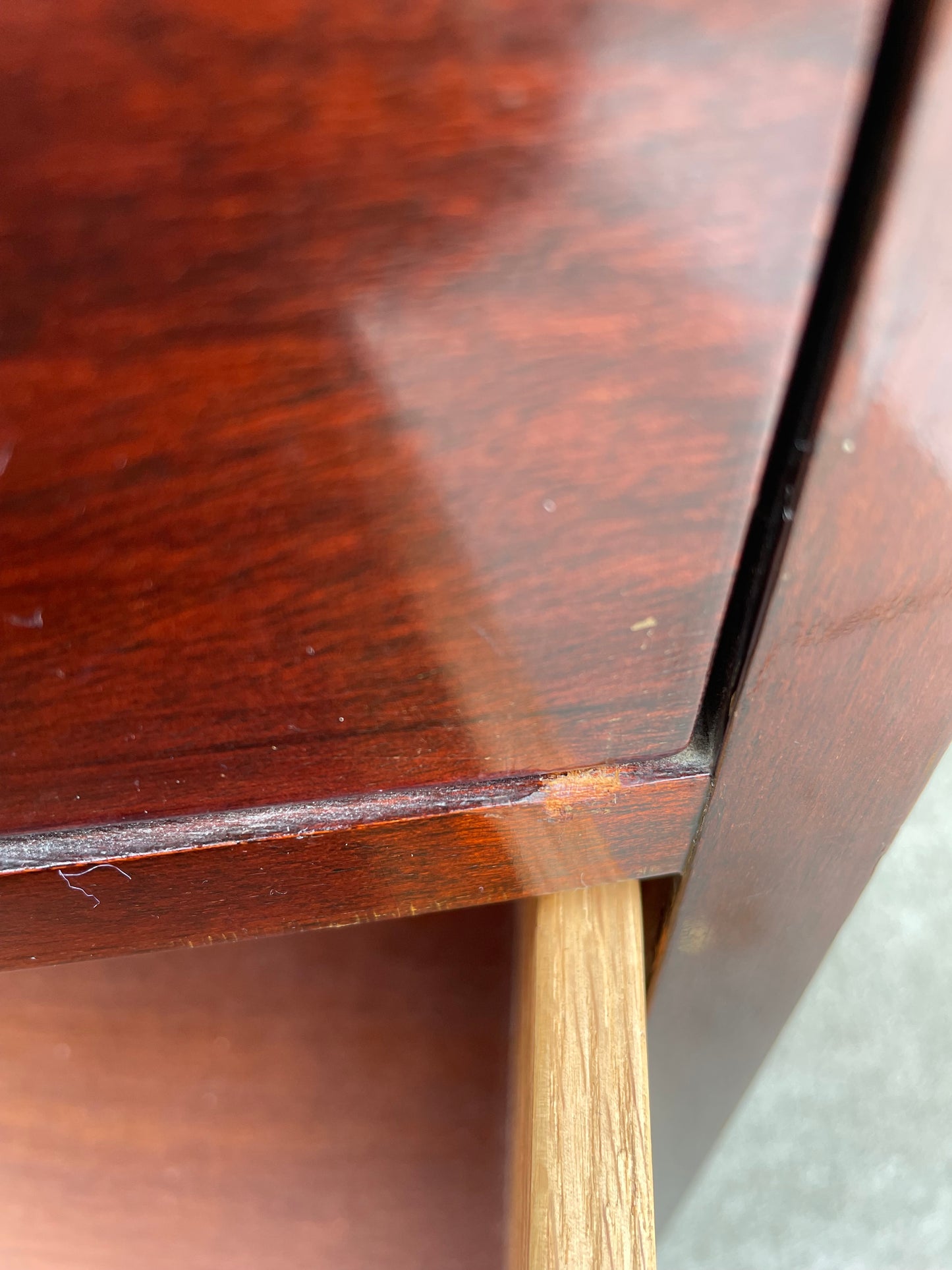 Mahogany 3 Drawer Buffet 1960s by Johnson of Grand Rapids