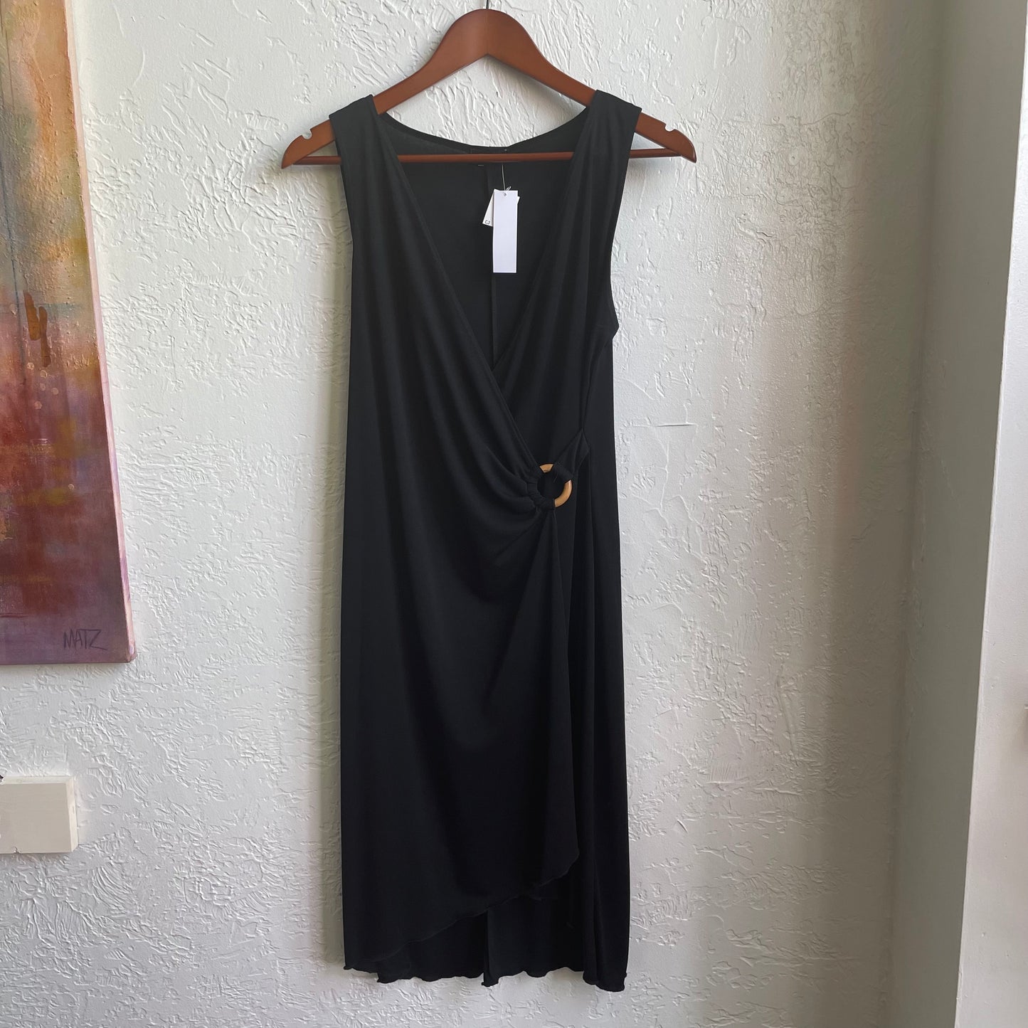 90’s Black Midi Cross Dress | Large