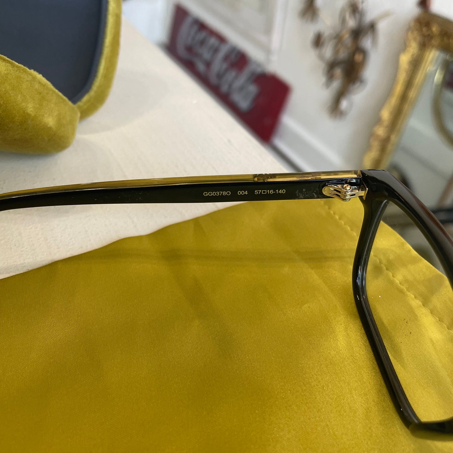 Gucci Havana Rectangular Eyeglasses