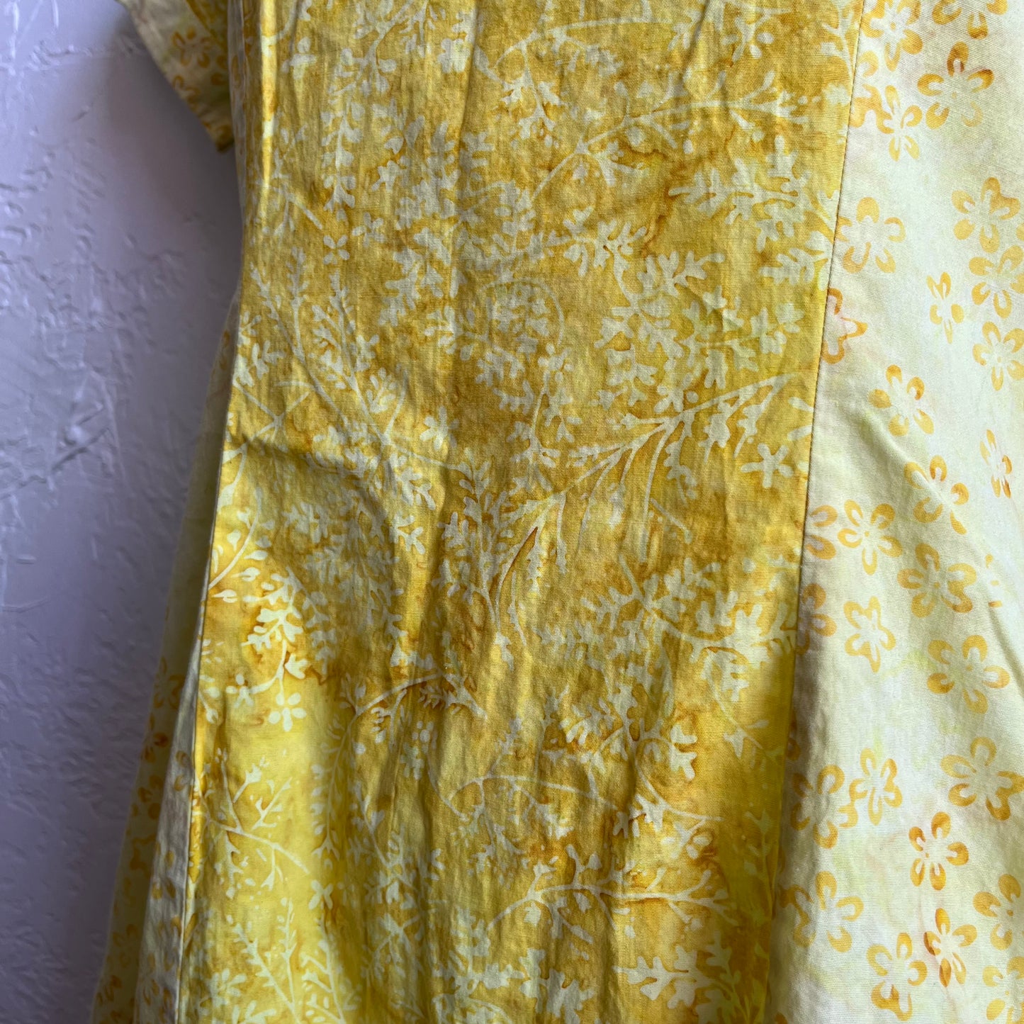 60's Mod Butter Yellow Floral Midi Dress | Petite Small