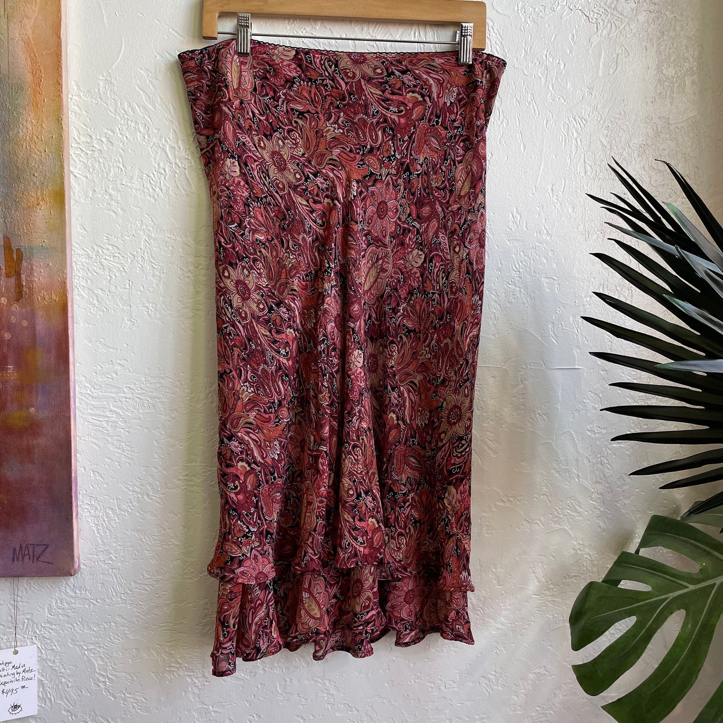 Paisley Two Tier Mini Skirt | Medium