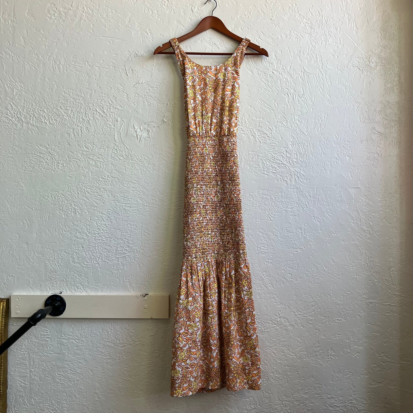 Floral Orange & Yellow Maxi Dress | Medium
