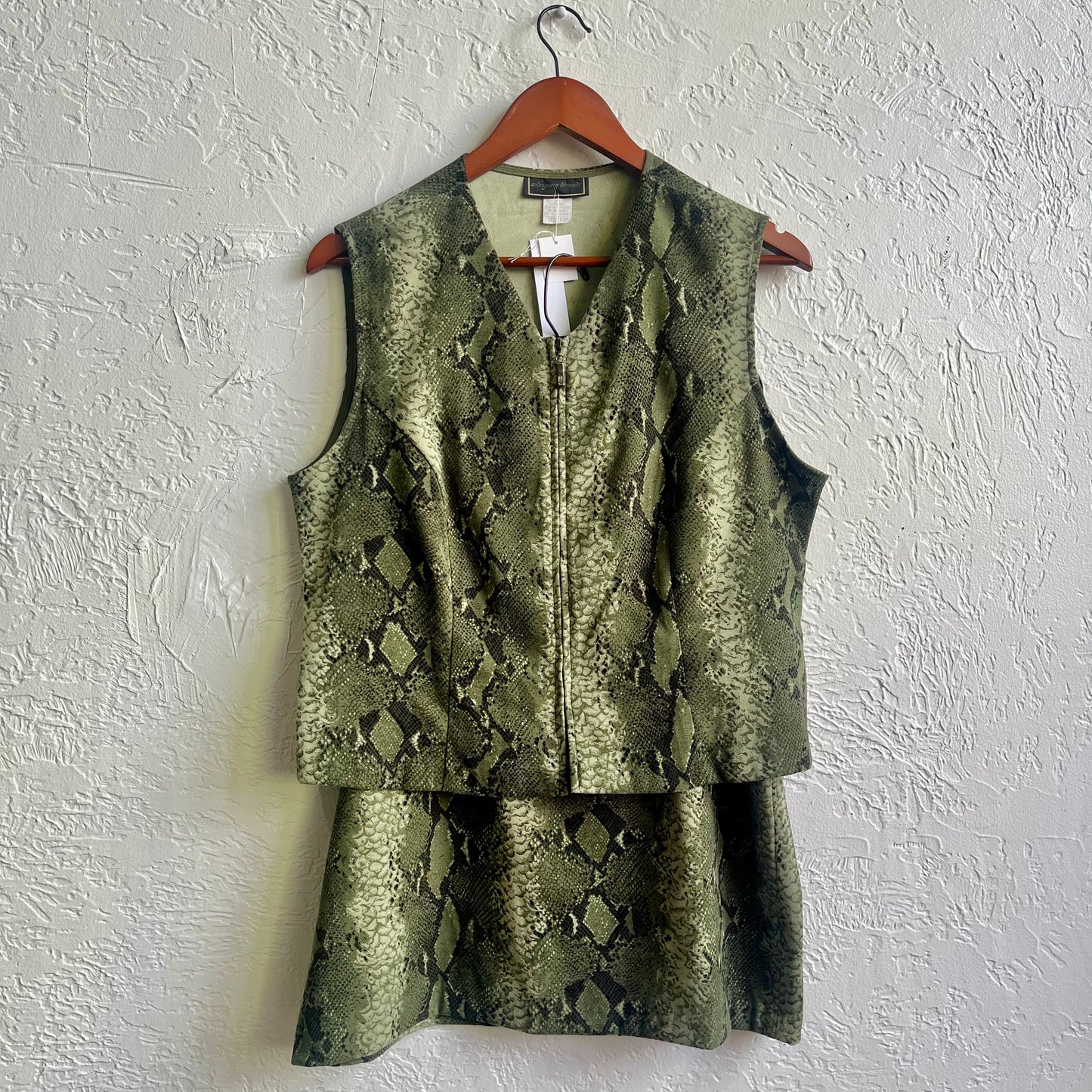 90's Snake Skin 2 Peice Skirt Set | Large