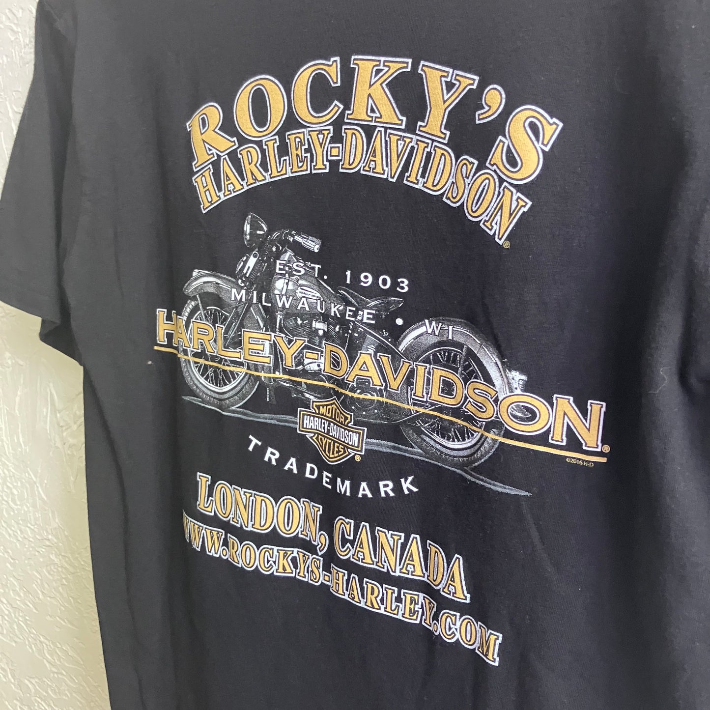 Vintage Wolf Black Harley Davidson Shirt | Medium