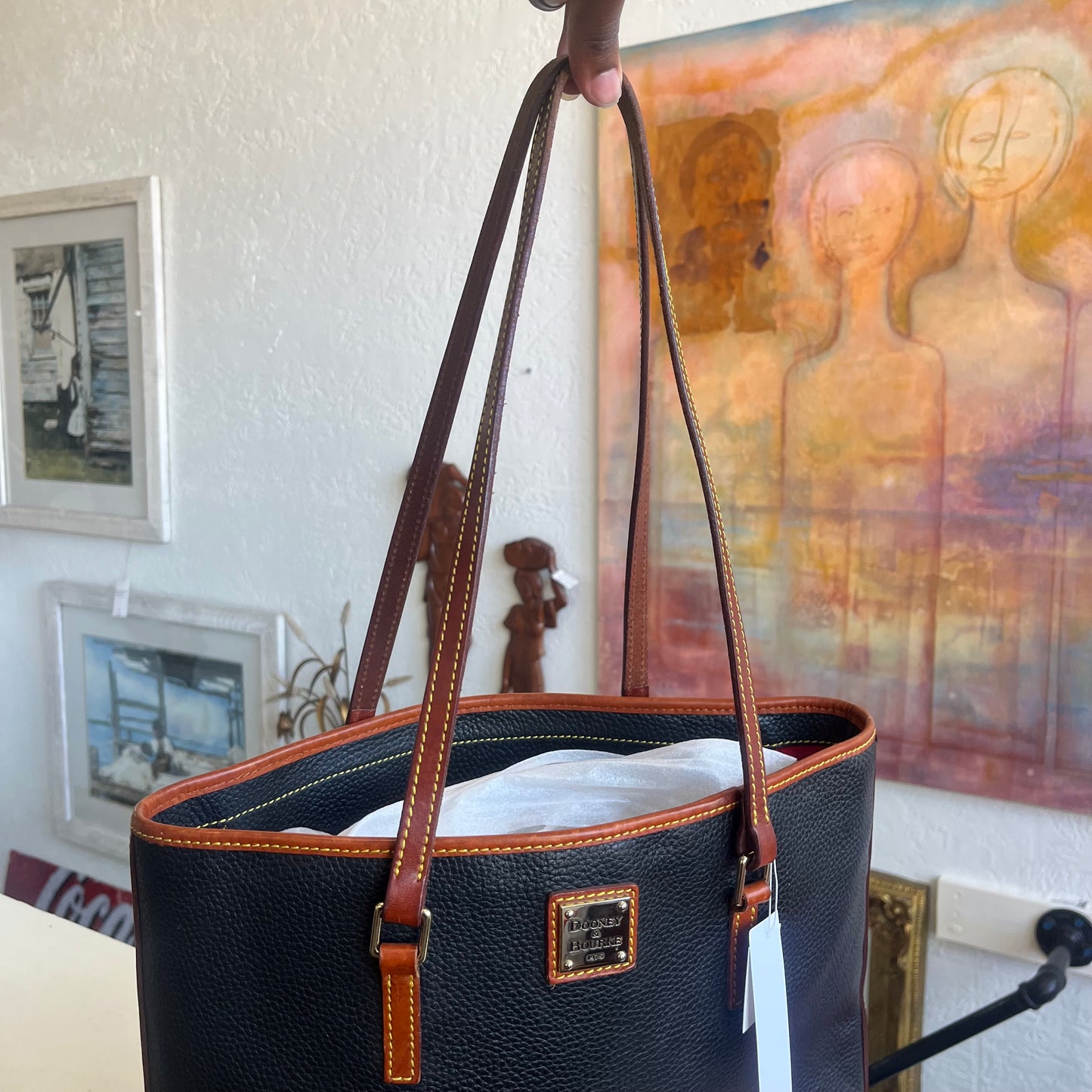 Dooney & Burke Black Pebble Shoulder Bag