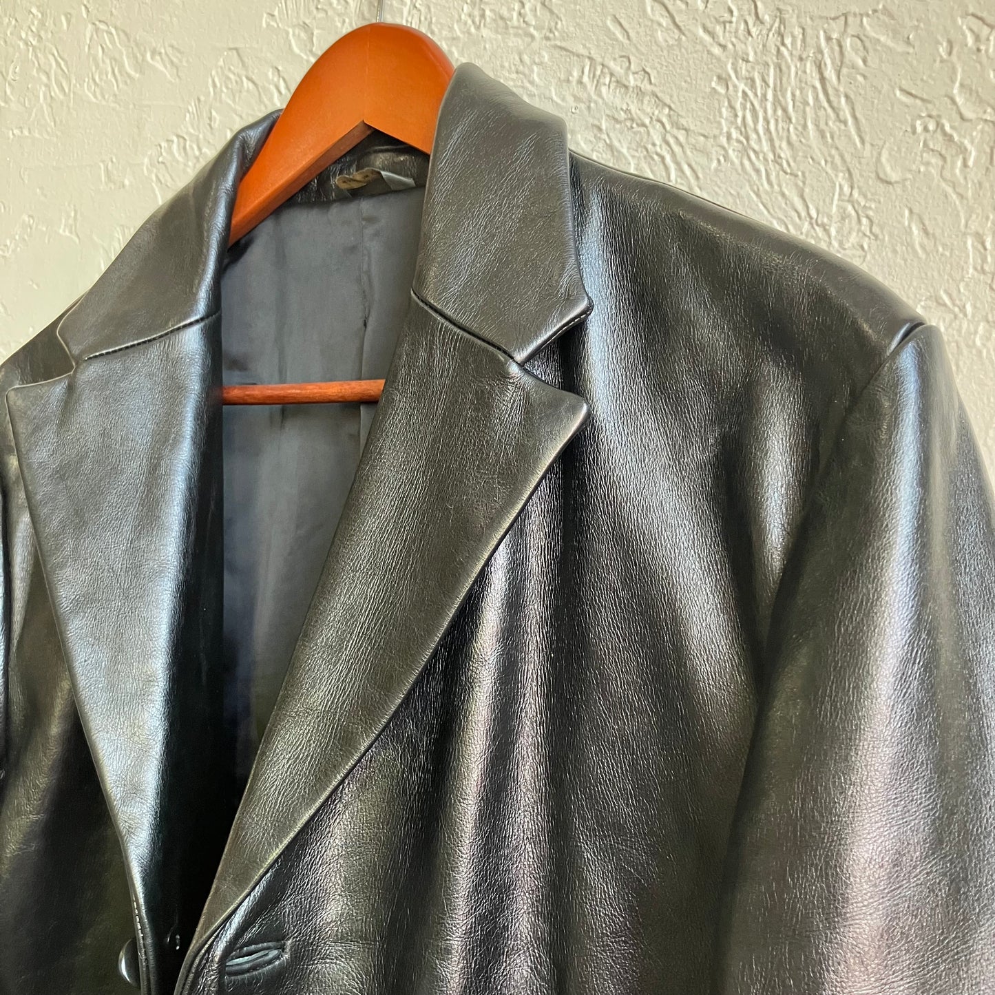 Banana Republic Black Leather Blazer Medium