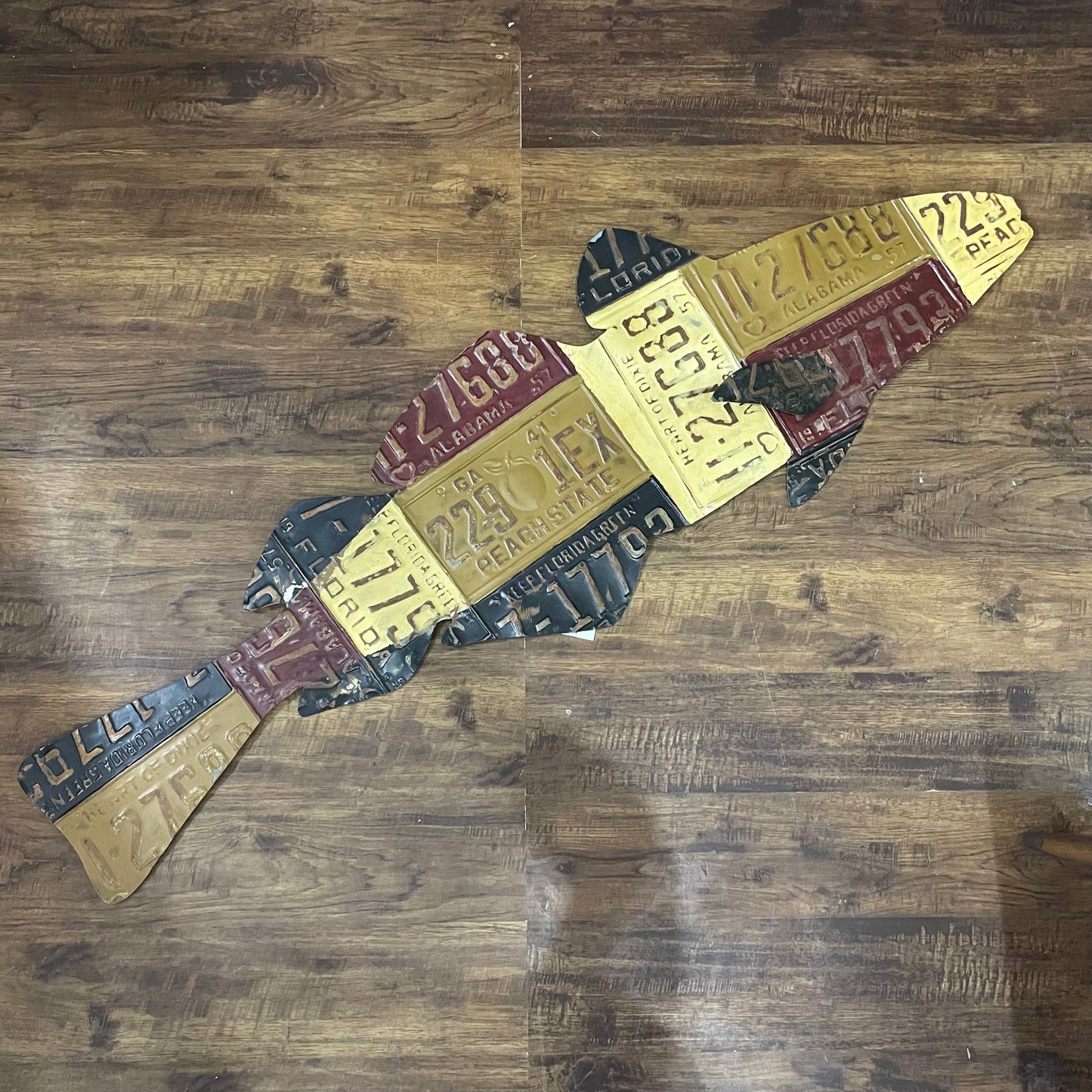 60" License Plate Fish