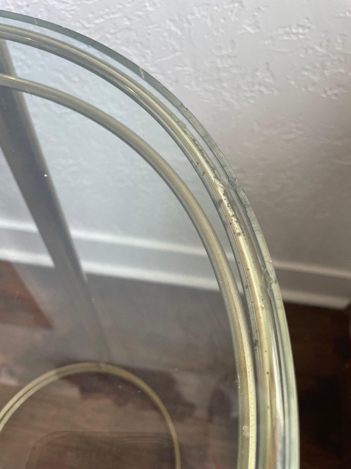 Brass and Glass Plant Stand Mid-Century Modern