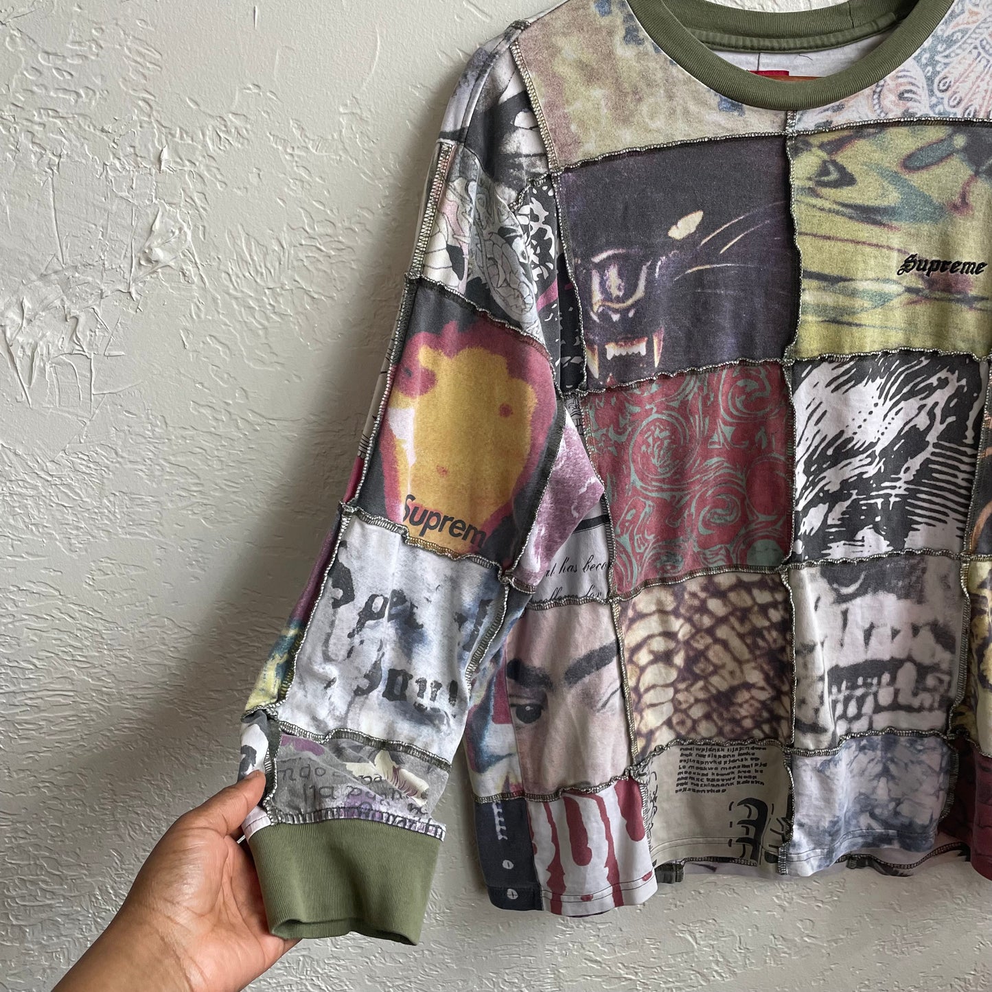 Supreme Mosaic Patchwork Longsleeve | Medium