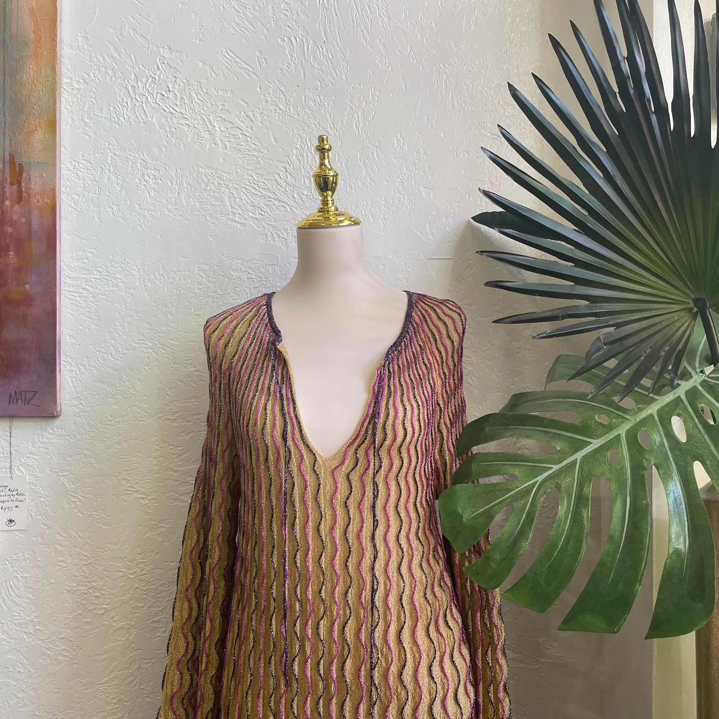 Missoni Wave-Print Knitted Maxi Dress |