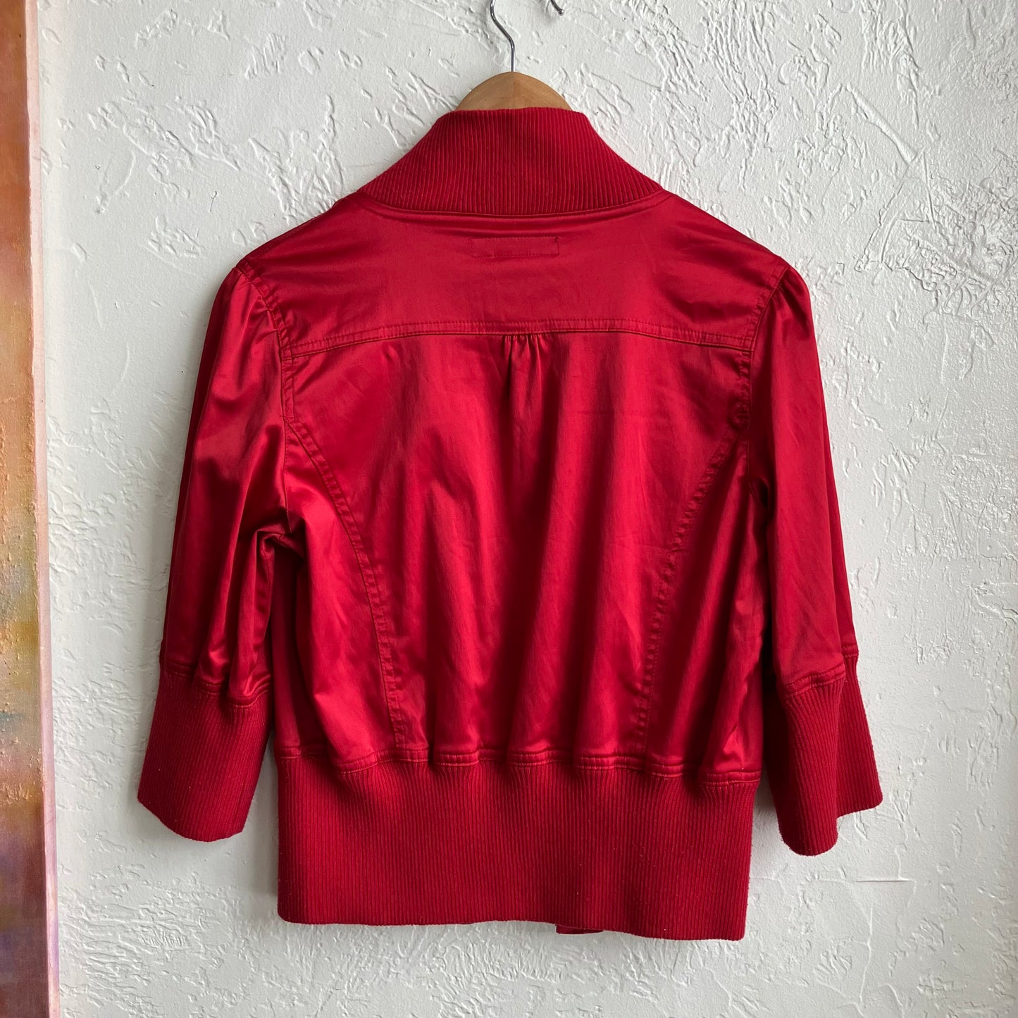 Y2K Apple Red Button Up Jacket Top | Large