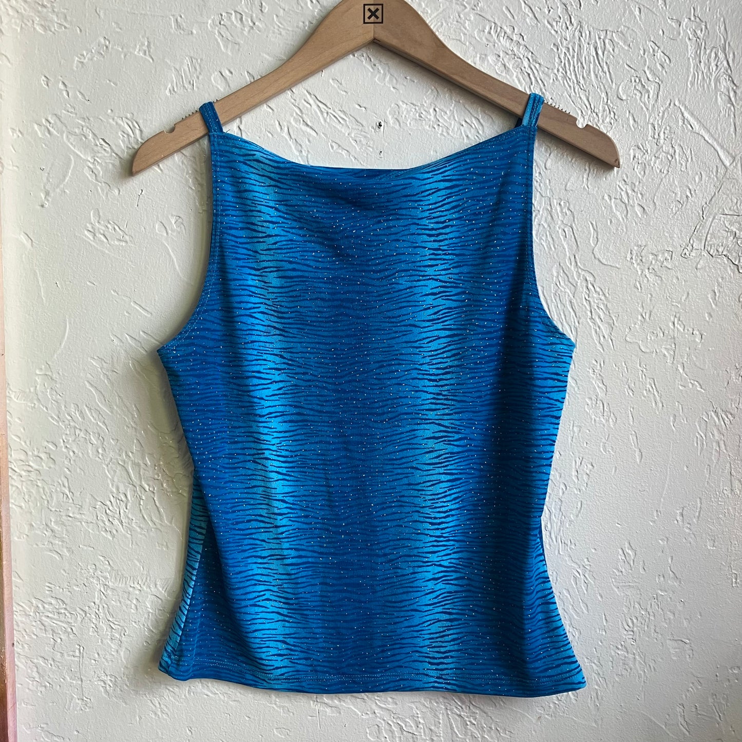 Y2K Blue Cami Tank Top Medium