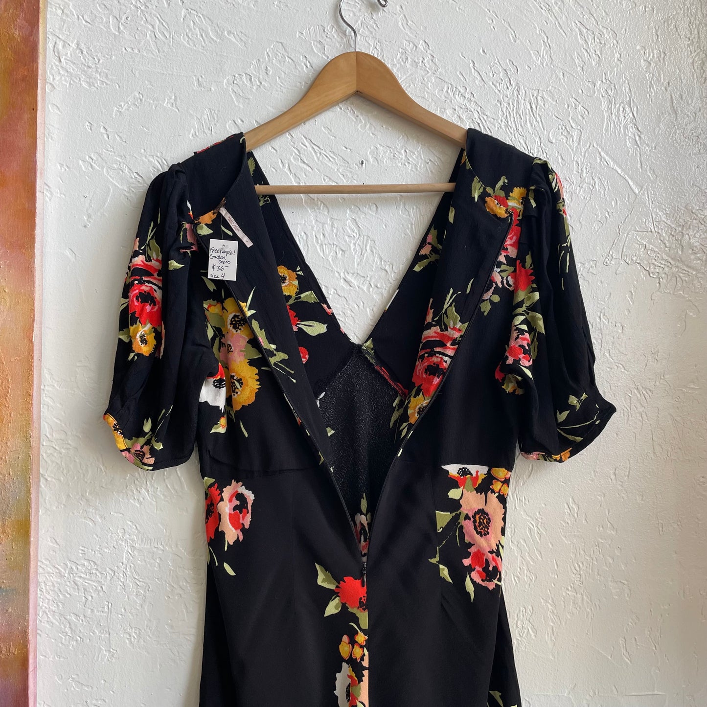 Free People Neon Garden Mini Dress | Size 4