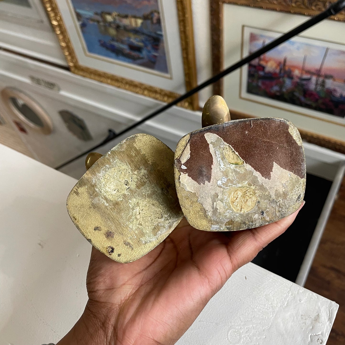 Brass Duck Bookends