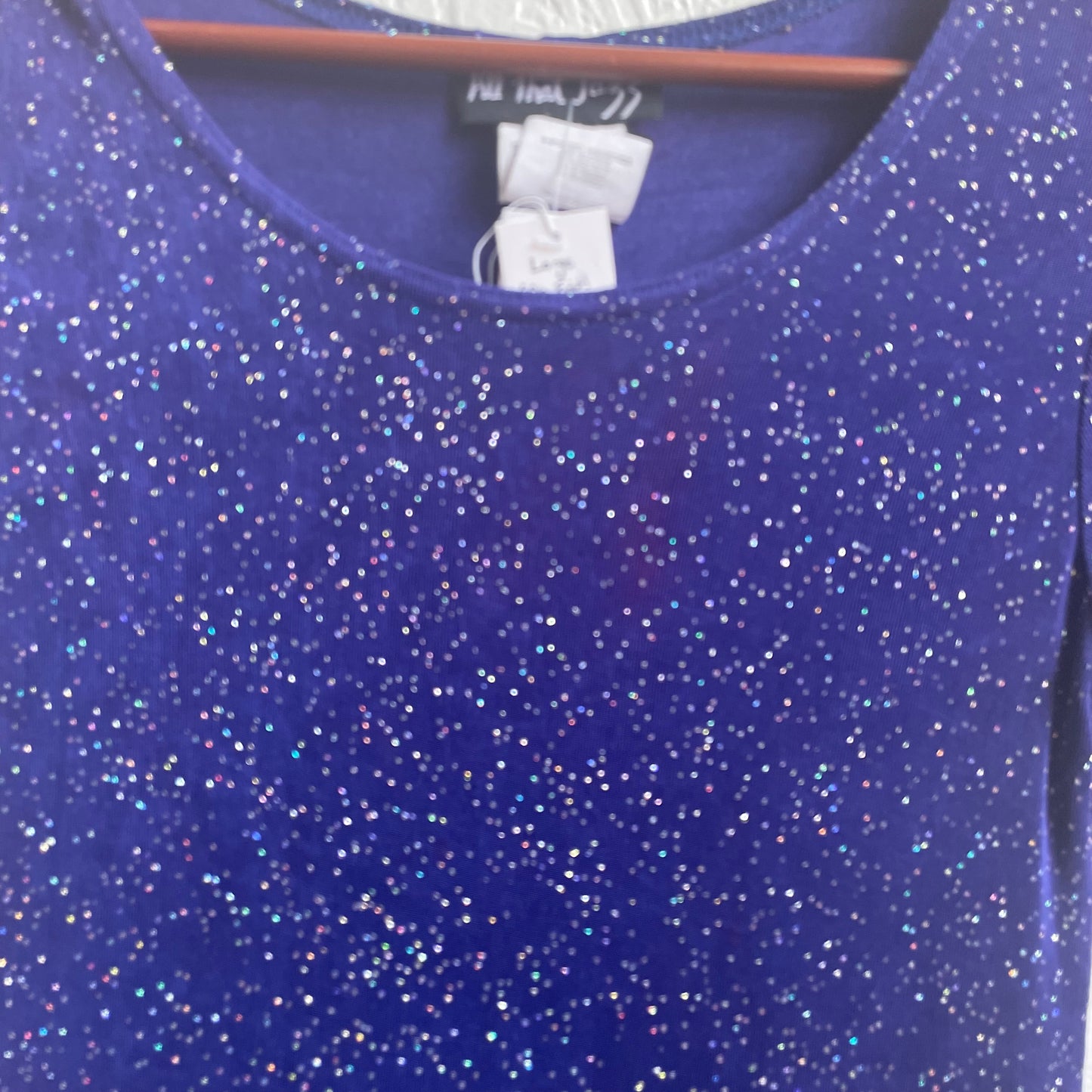 90’s Purple Rhinestone Midi Dress | Large