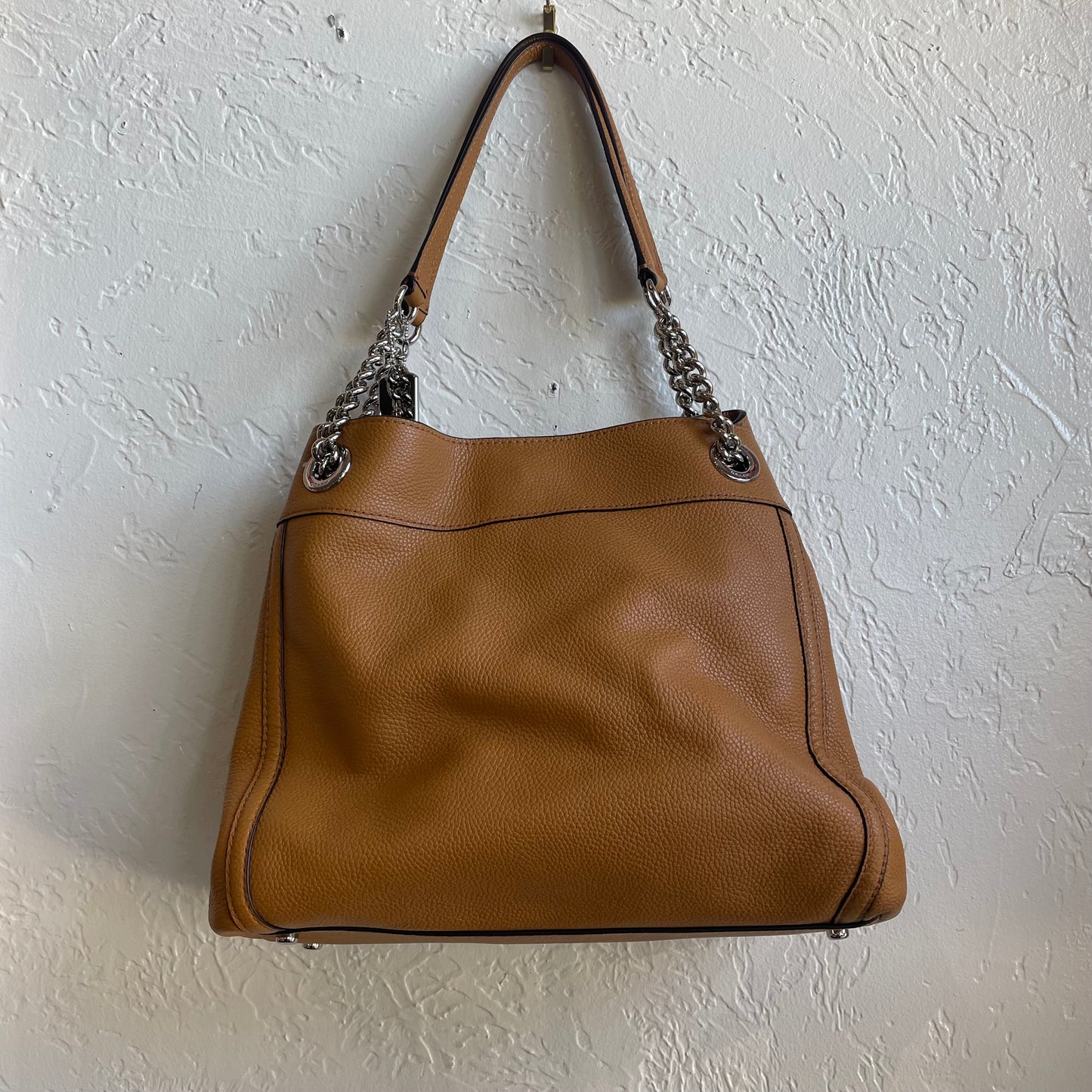 Coach Edie Pebble Leather Turnlock Shoulder Bag (Brand New)